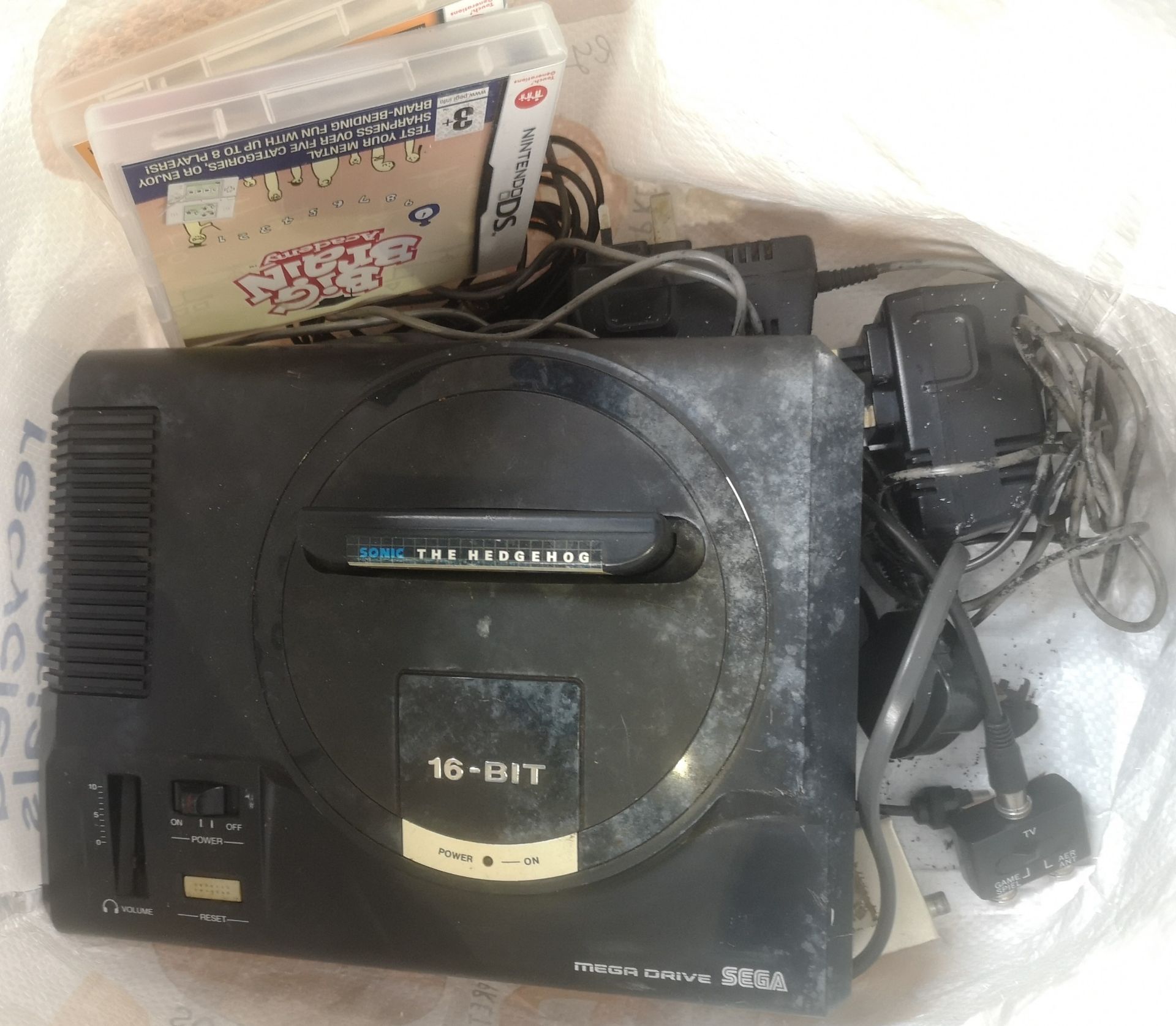 Sega Megadrive together with a Sony Playstation