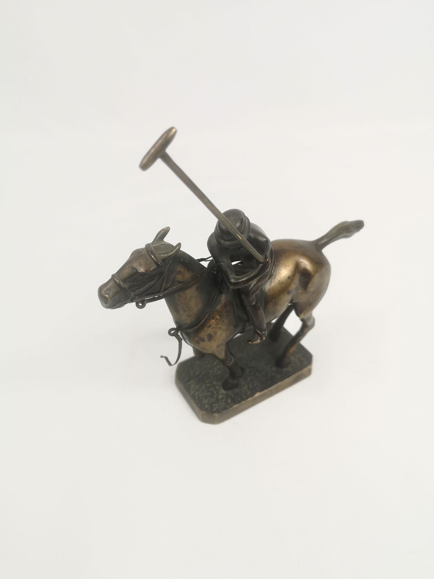 Bronze figurine of a polo player - Image 5 of 5