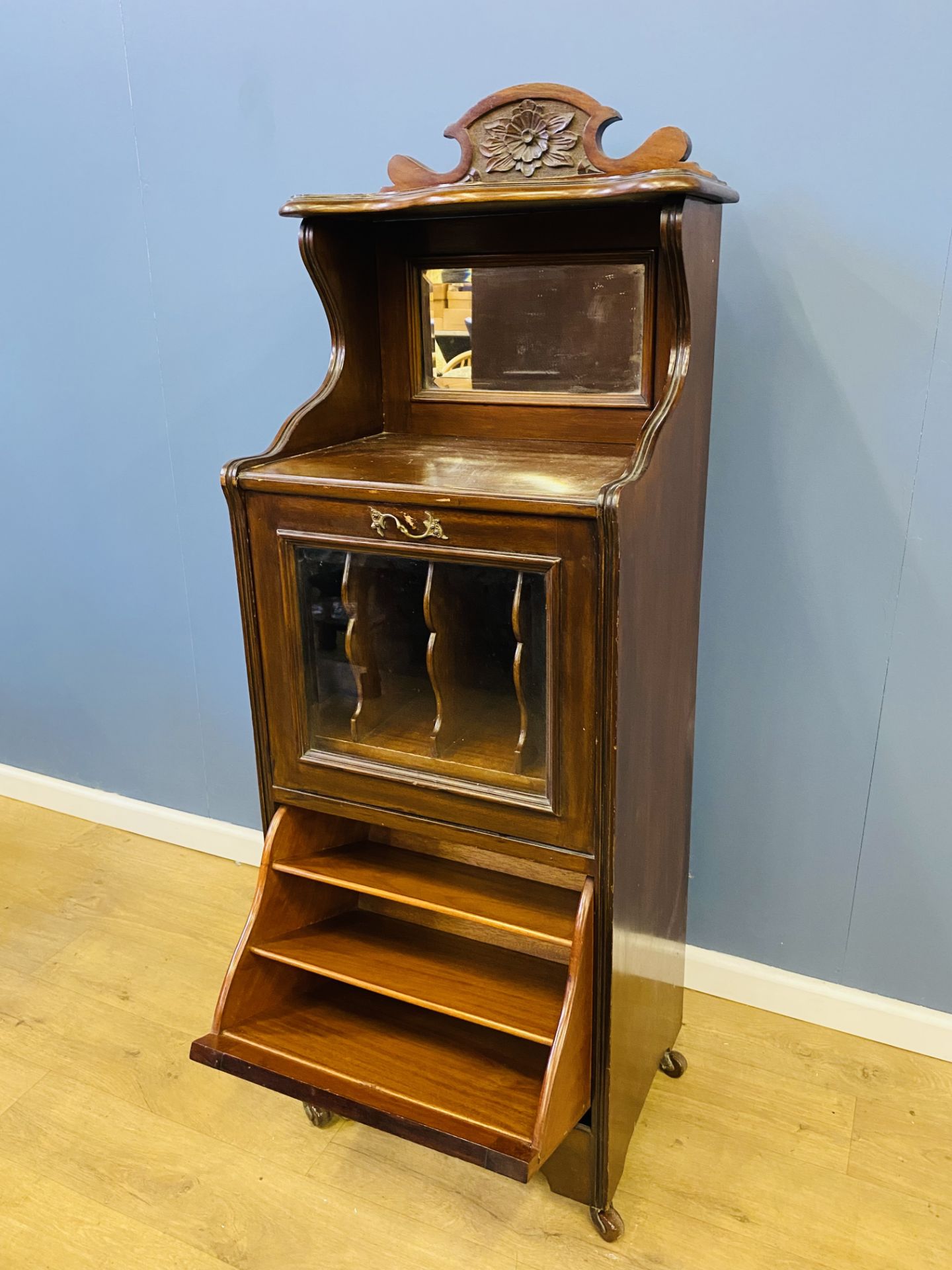Victorian mahogany music cabinet - Image 3 of 4