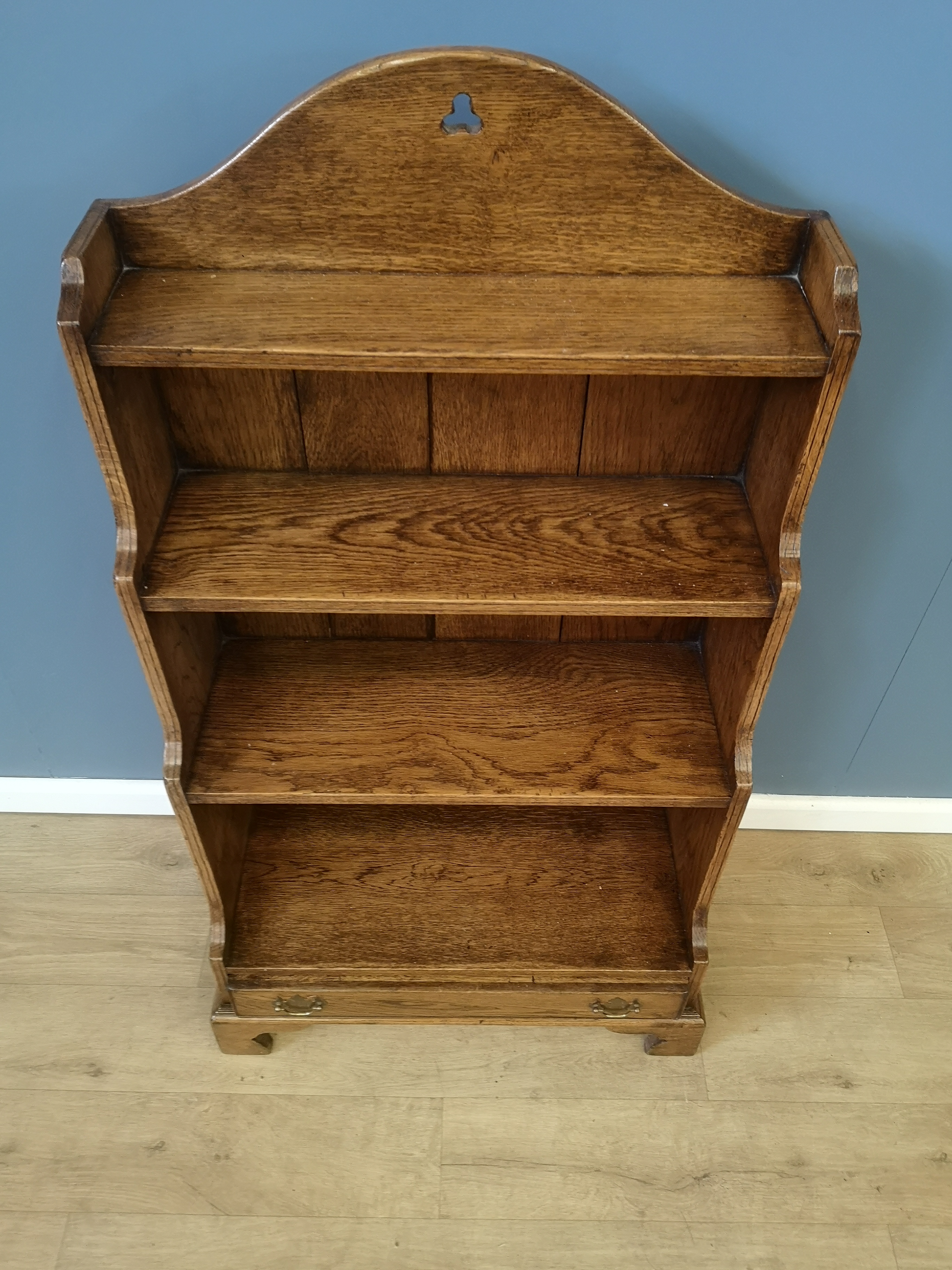 Oak waterfall bookcase