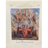 Limited edition collection of eight prints by Franco Vasconi, signed by Chris Rea