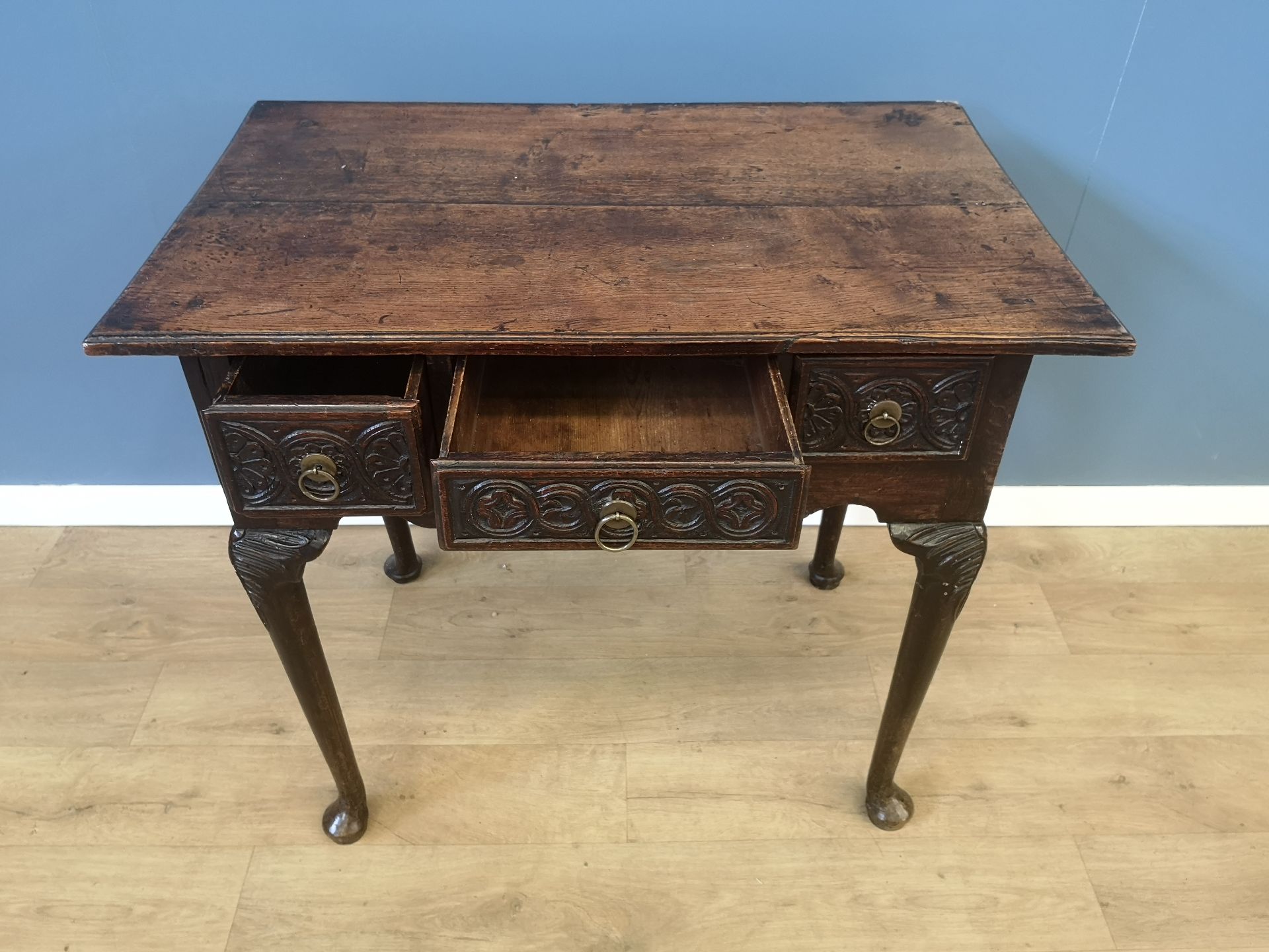 19th century oak lowboy - Image 5 of 6