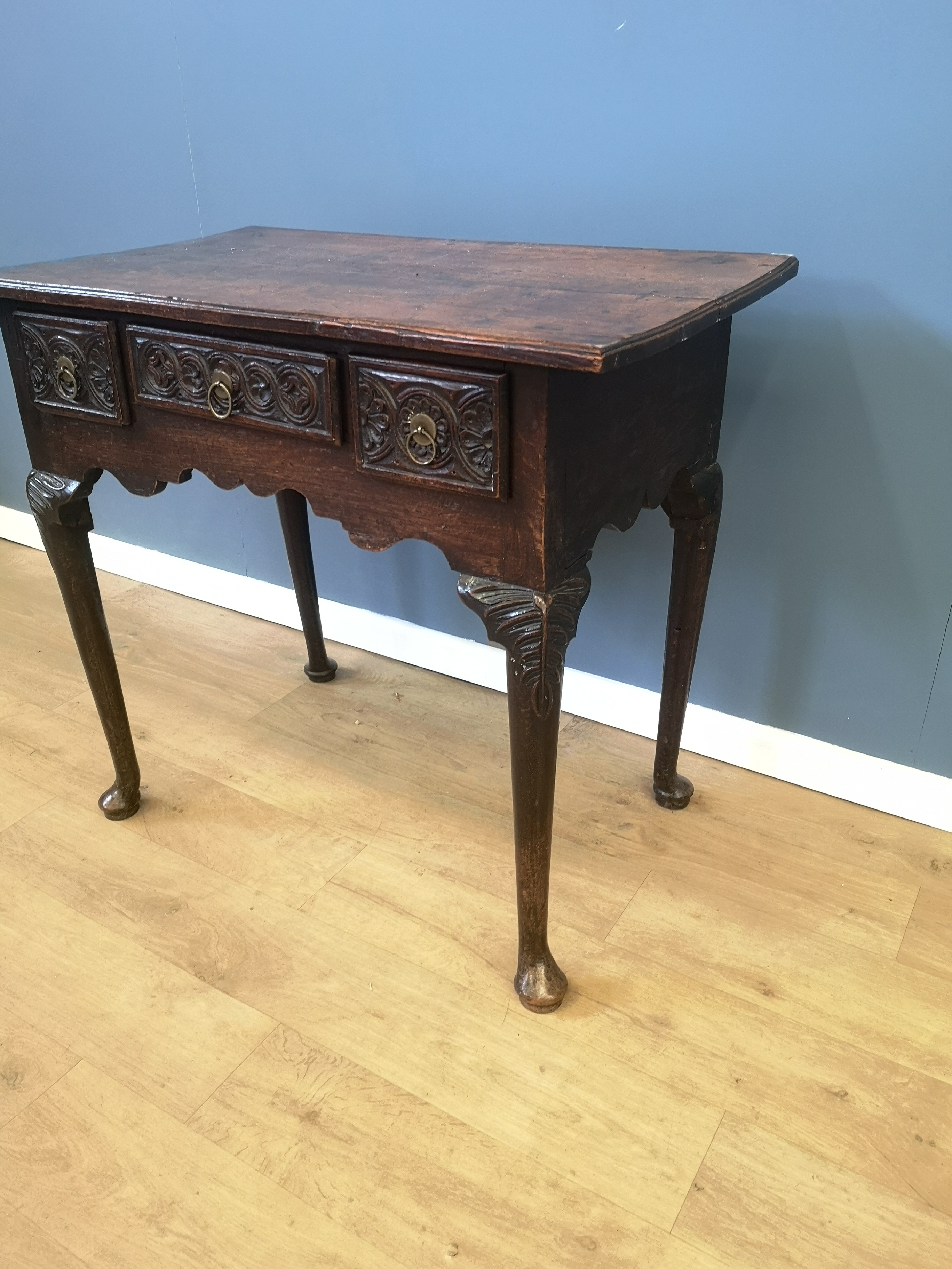 19th century oak lowboy - Image 2 of 6