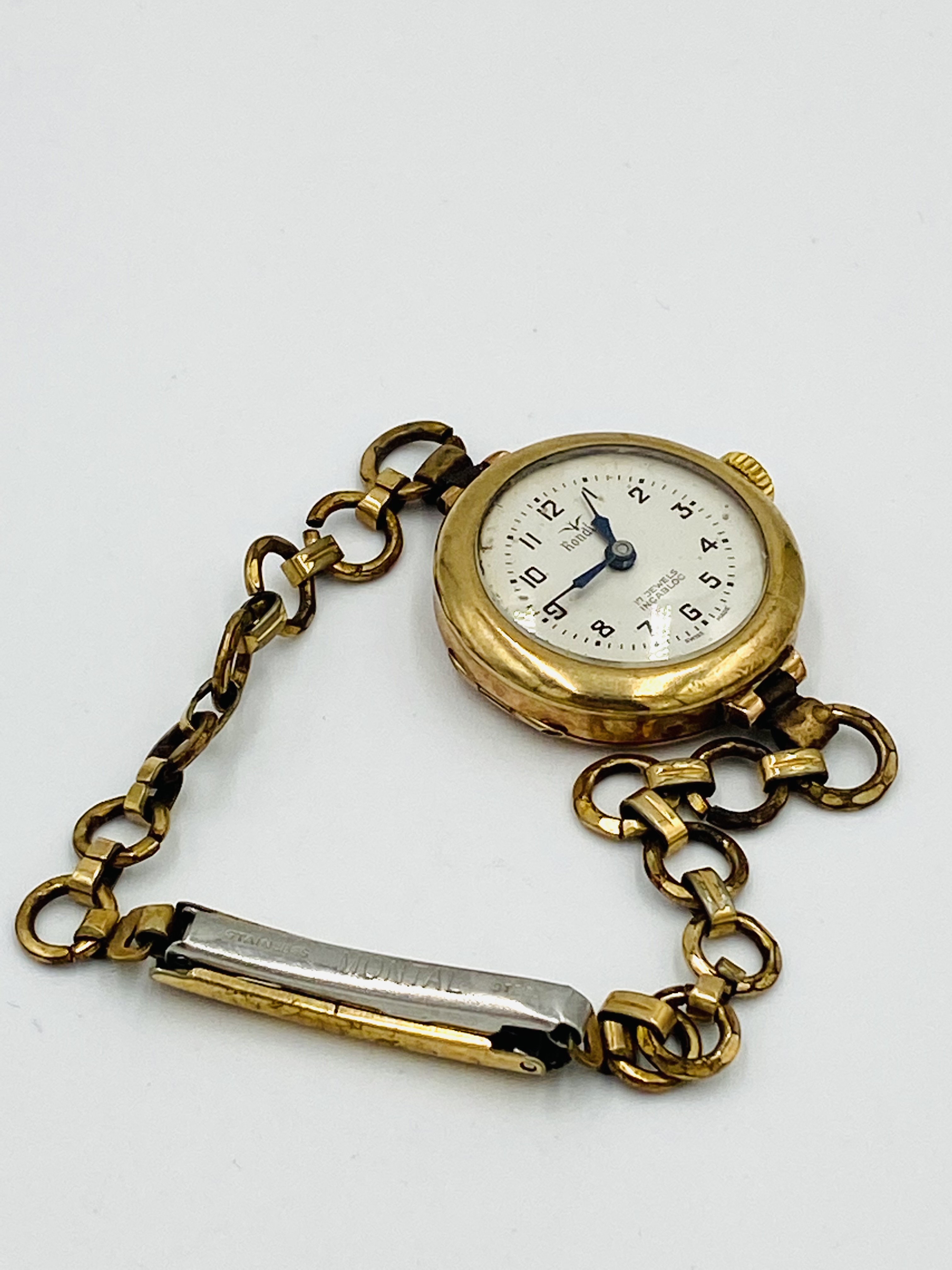 Rondine ladies wristwatch with 9ct gold case - Image 4 of 4