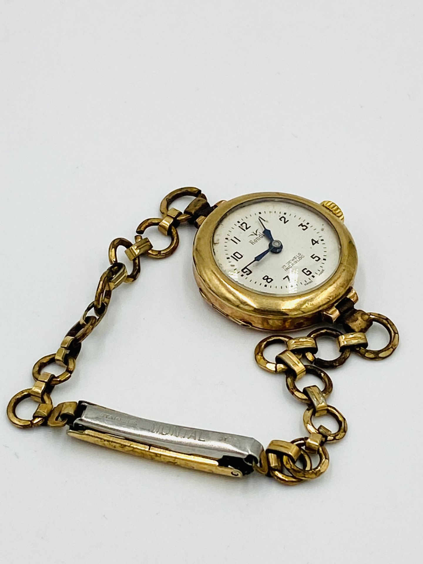Rondine ladies wristwatch with 9ct gold case - Bild 4 aus 4