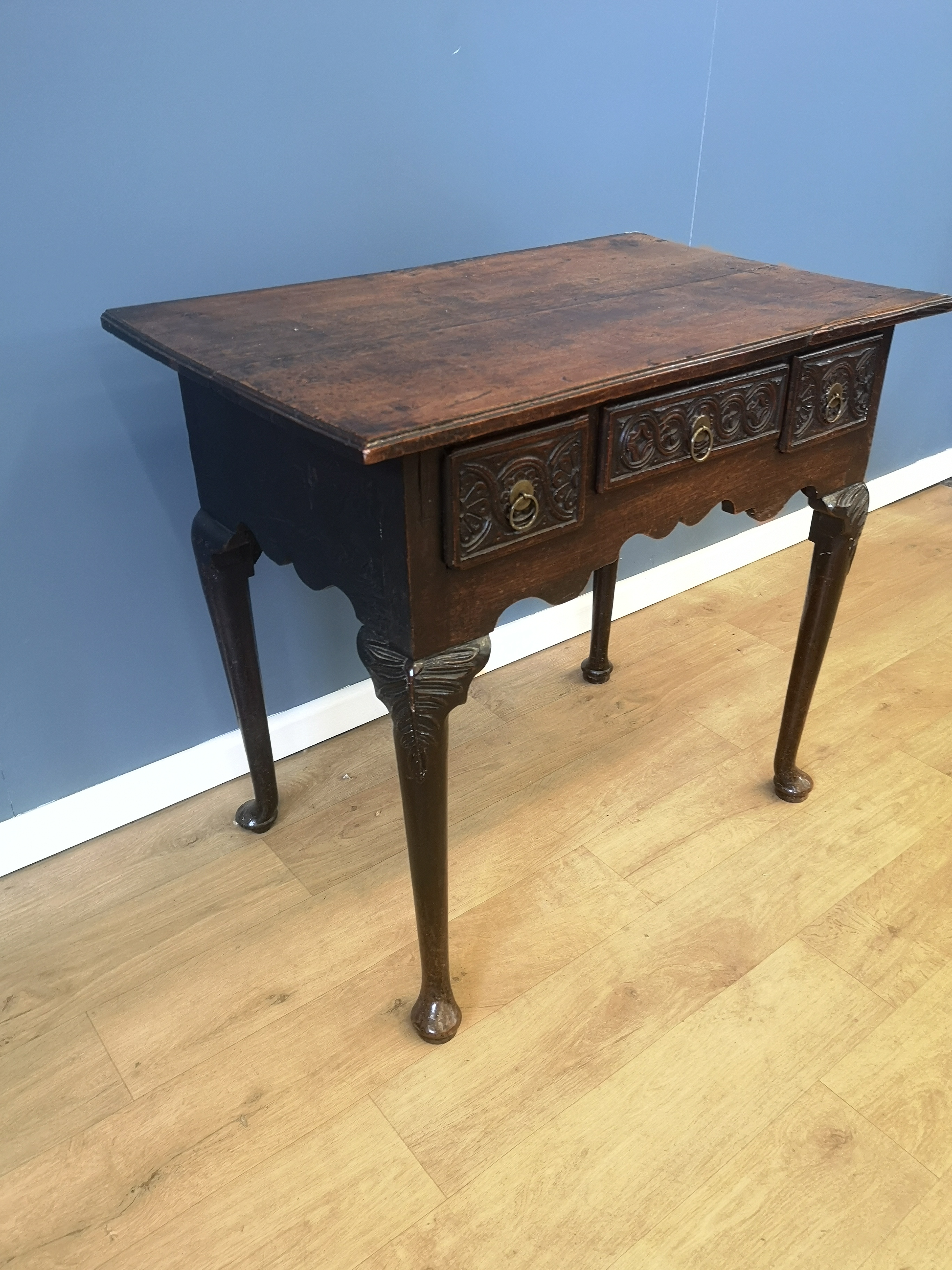 19th century oak lowboy - Image 3 of 6