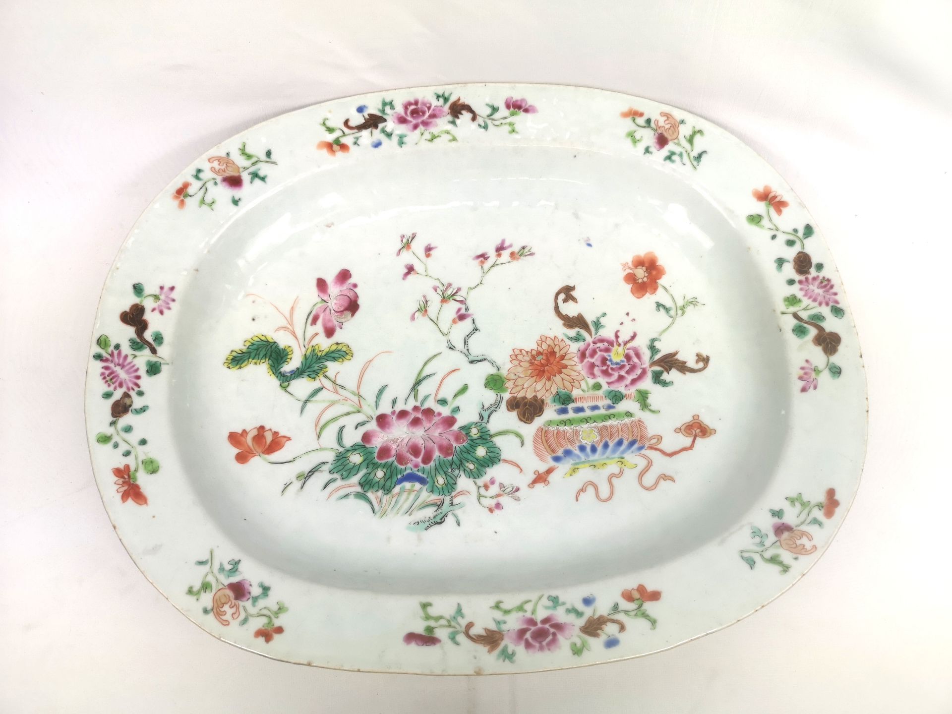 Chinese famille Rose dish - Image 3 of 4