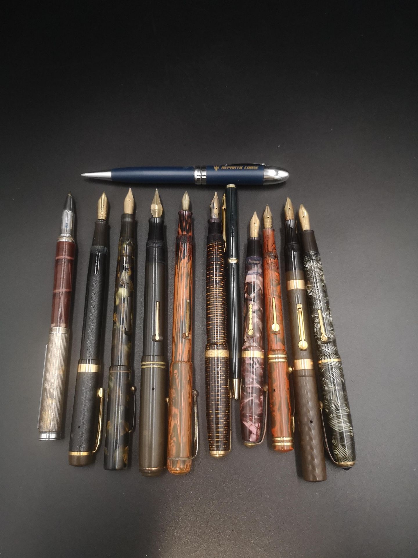 Collection of ten fountain pens
