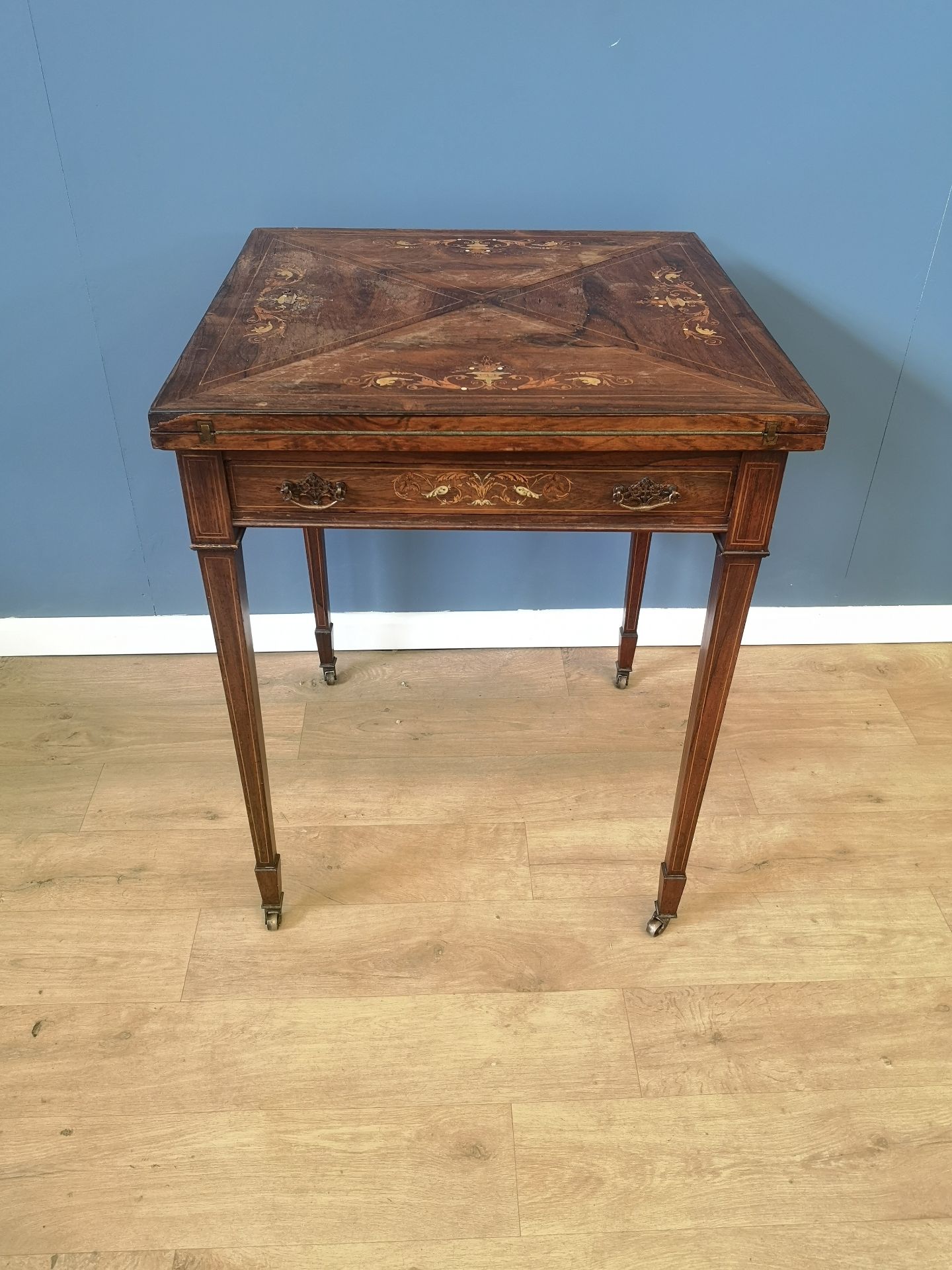 Mahogany card table