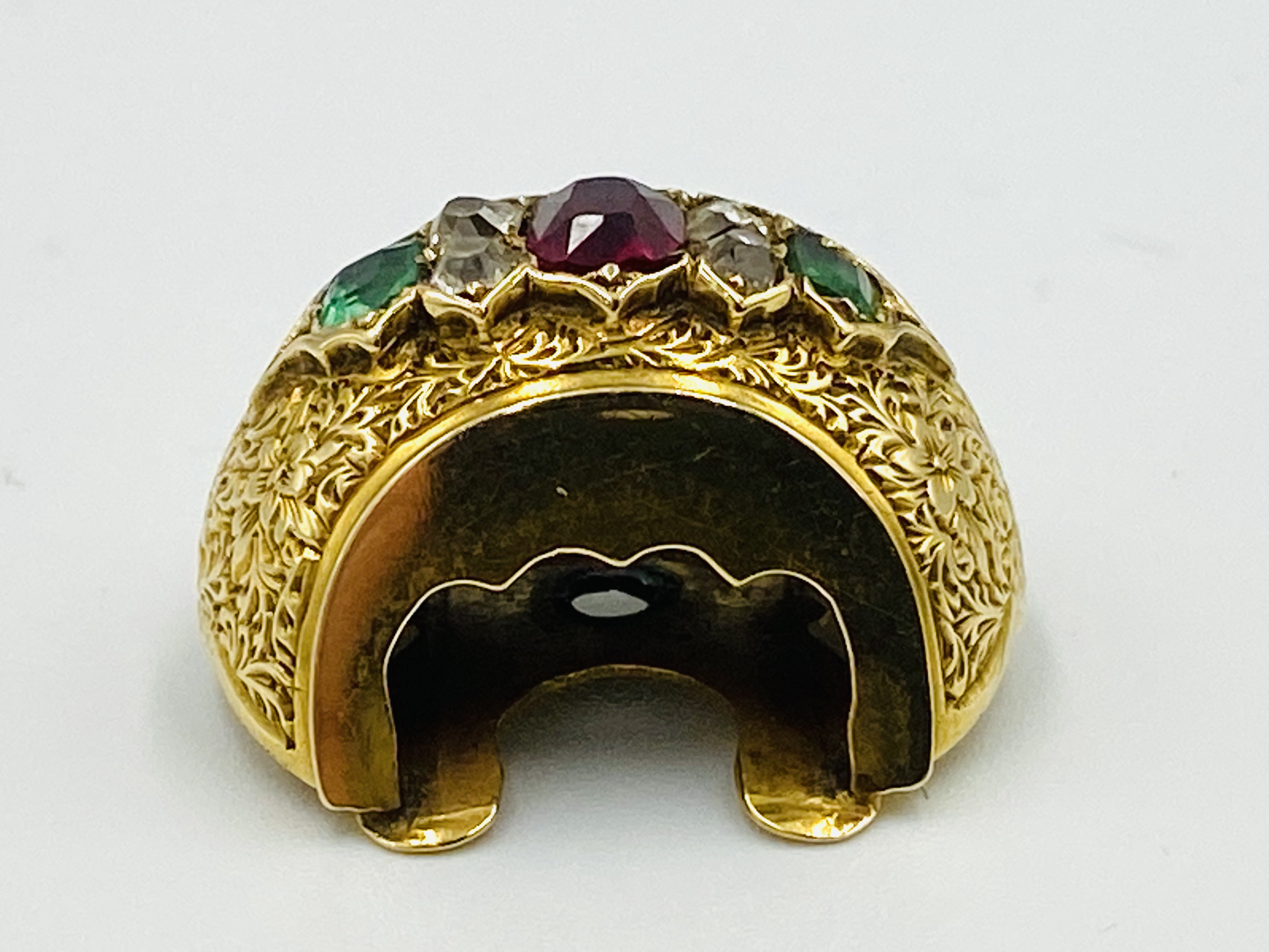 Emerald, diamond and ruby slide - Image 2 of 4