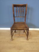 19th century ash railback chair