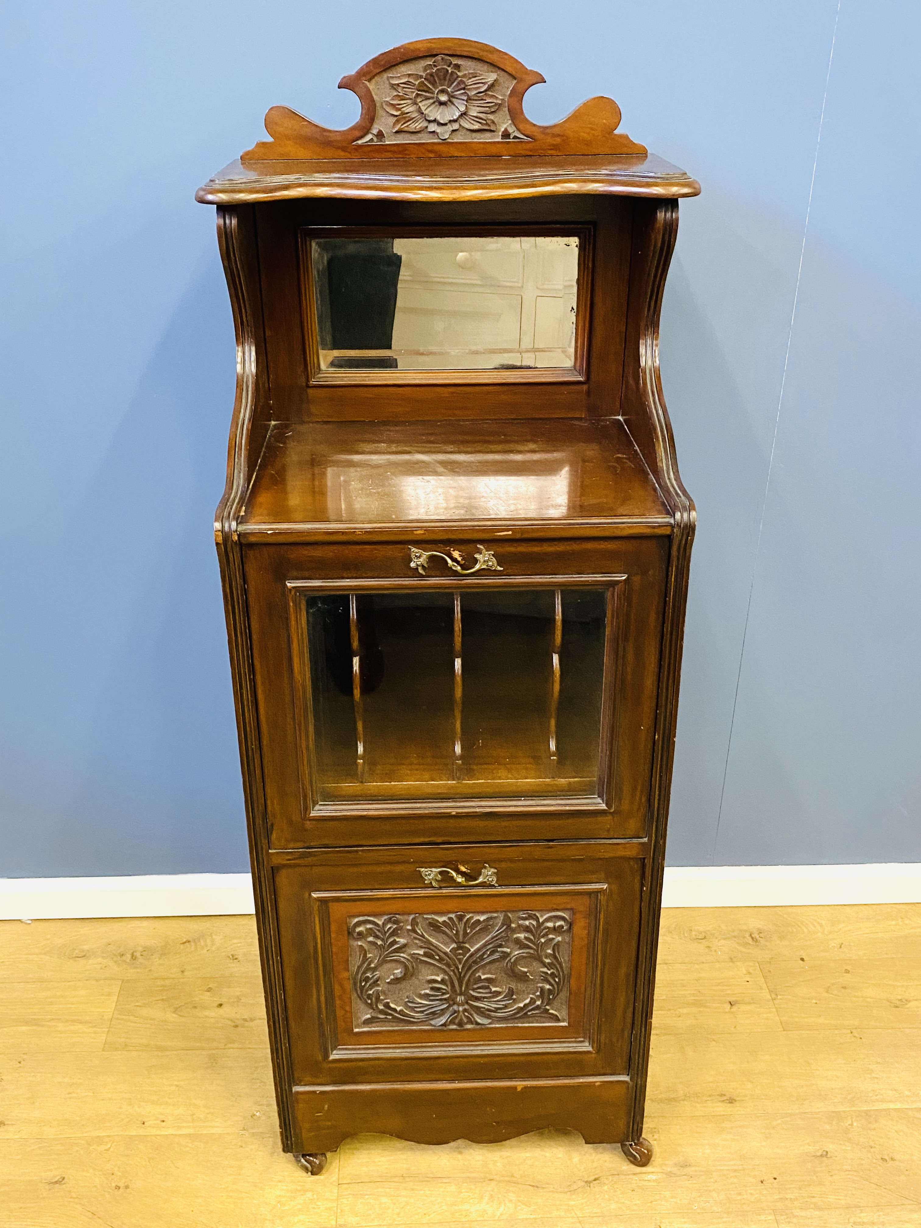 Victorian mahogany music cabinet