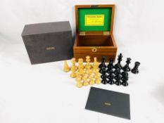 Jaques Staunton boxwood and ebony chess set