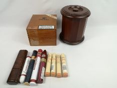 Dunhill White Spot tobacco box together with a quantity of cigars