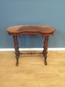 Victorian mahogany kidney shaped table