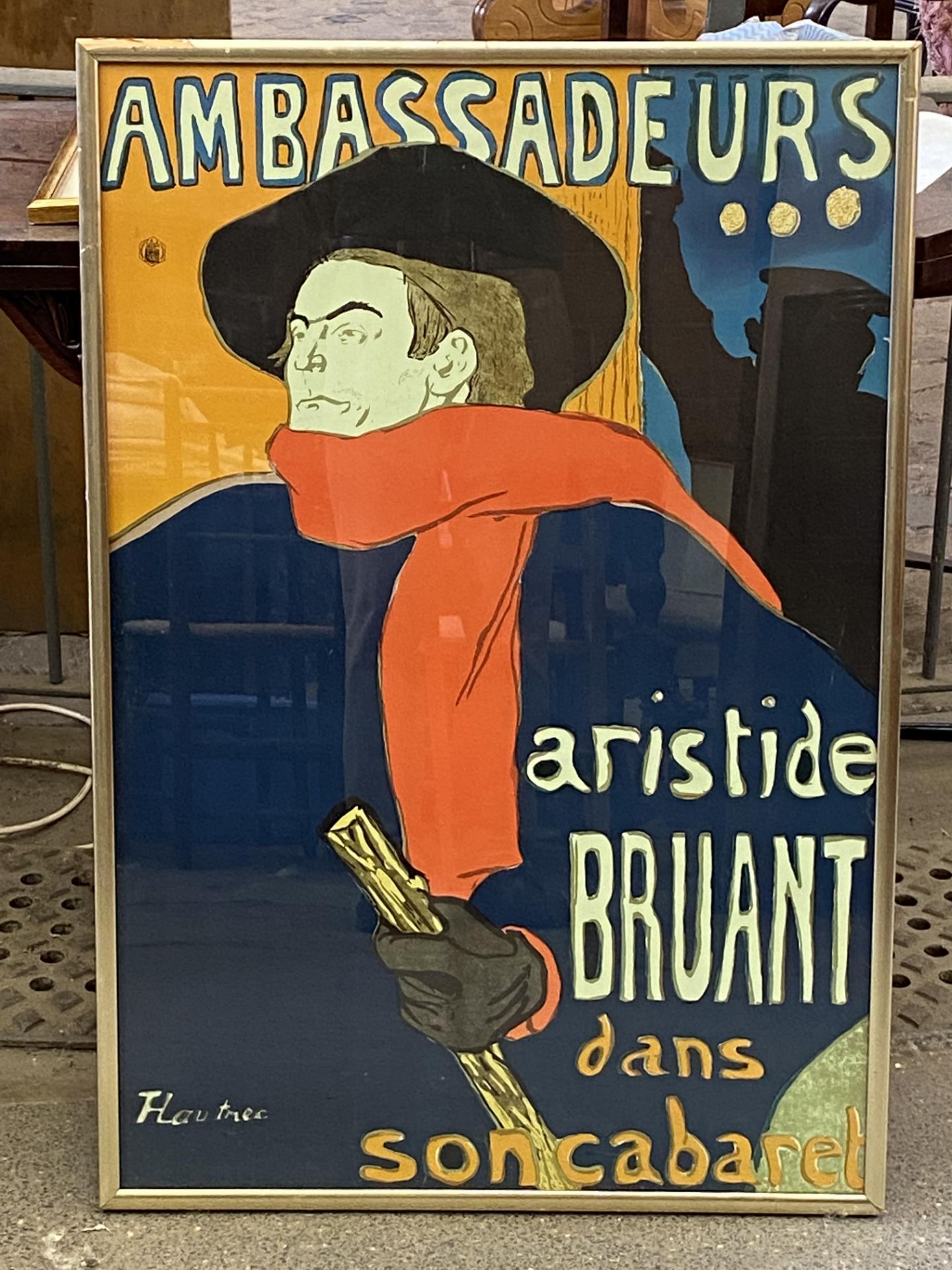 Framed and glazed poster