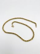 9ct gold rope twist chain