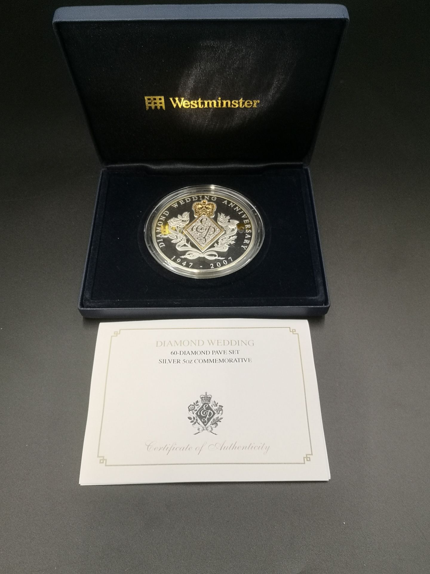 Westminster Diamond Wedding silver commemorative coin