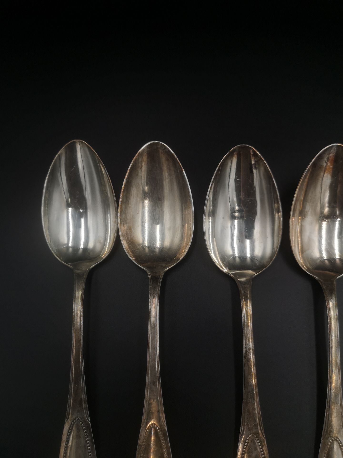 Six silver dessert spoons - Image 3 of 5