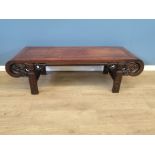 Contemporary mahogany coffee table