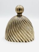 Wrythen fluted silver spirit flask