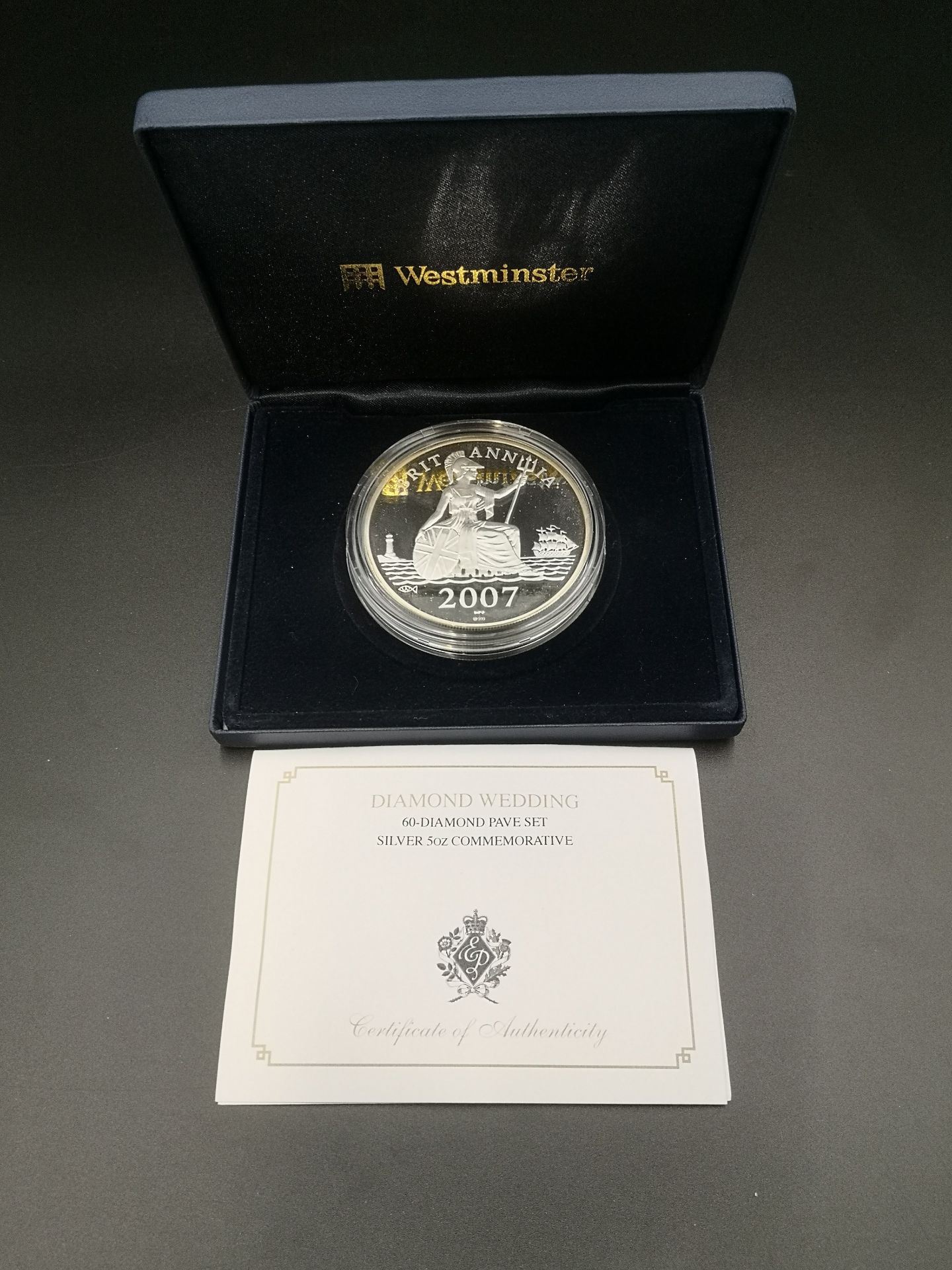 Westminster Diamond Wedding silver commemorative coin - Image 4 of 4
