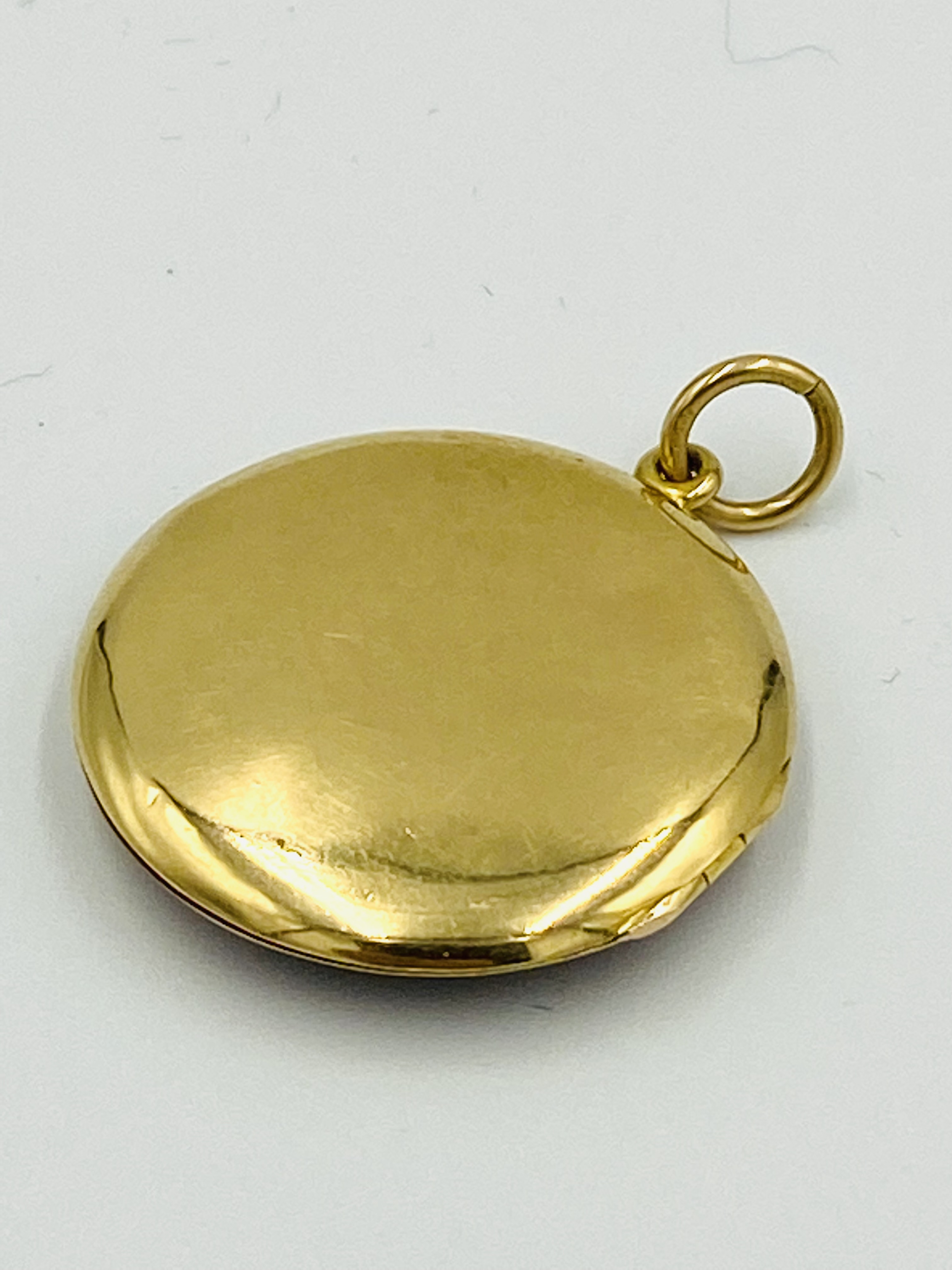 18ct, diamond and enamel locket/pendant - Image 3 of 4
