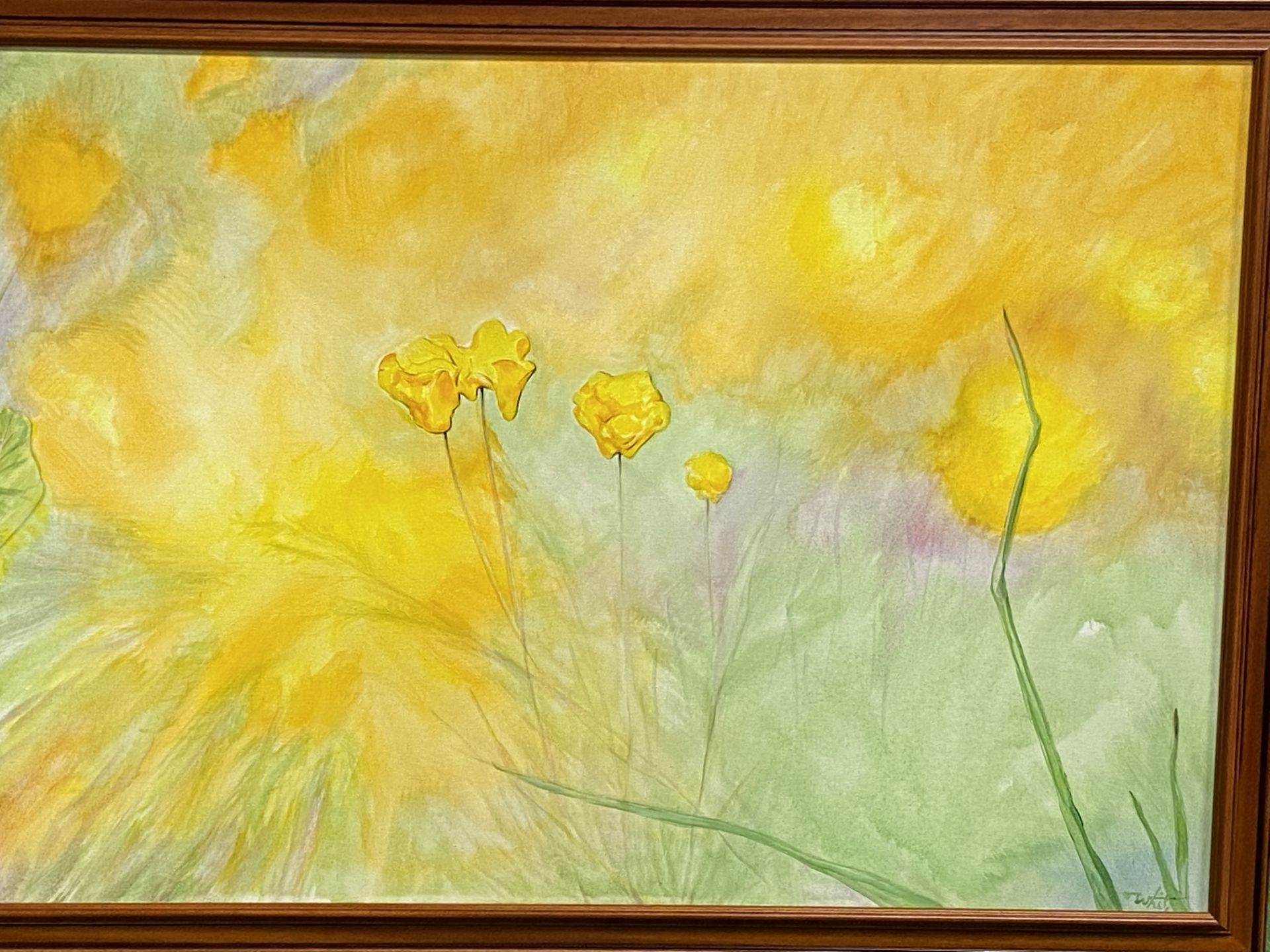 Framed and glazed watercolour - Bild 3 aus 3