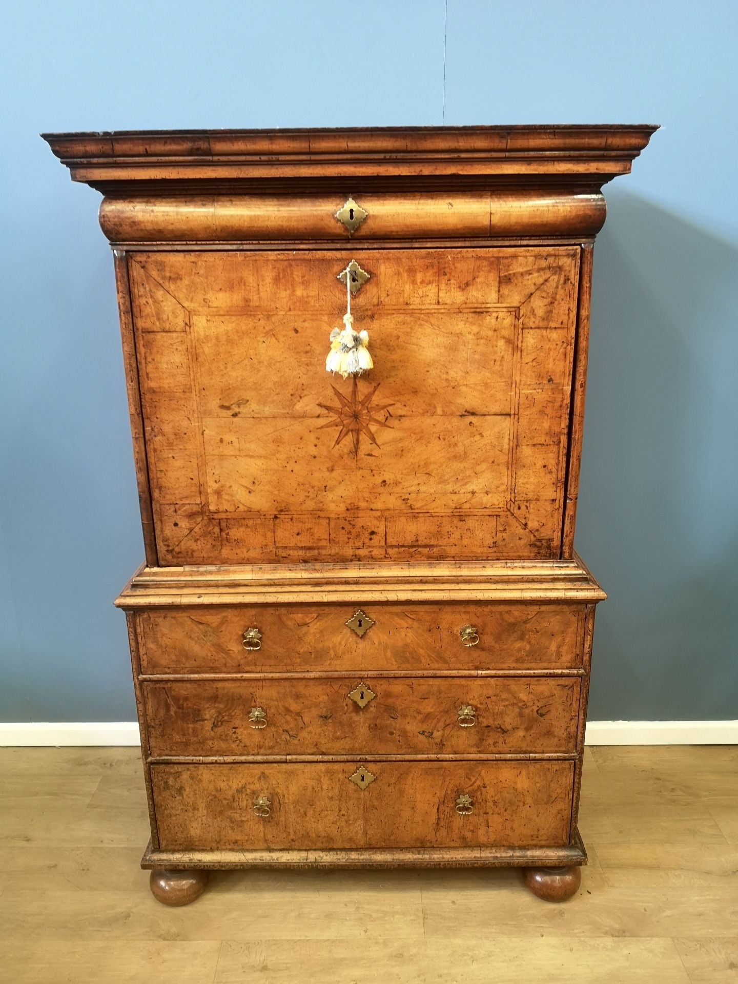 Queen Anne walnut secretaire