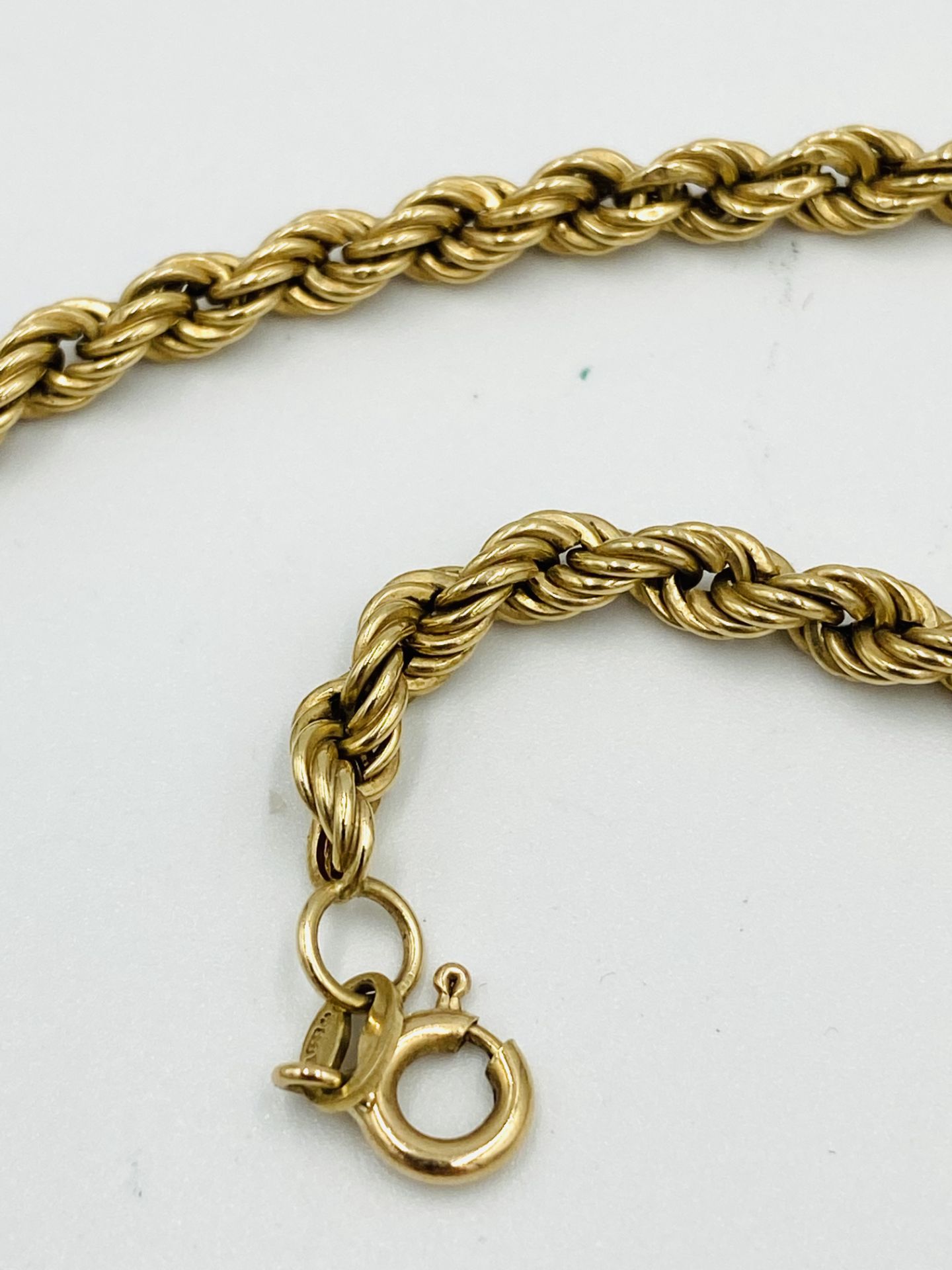 9ct gold rope twist chain - Image 3 of 5