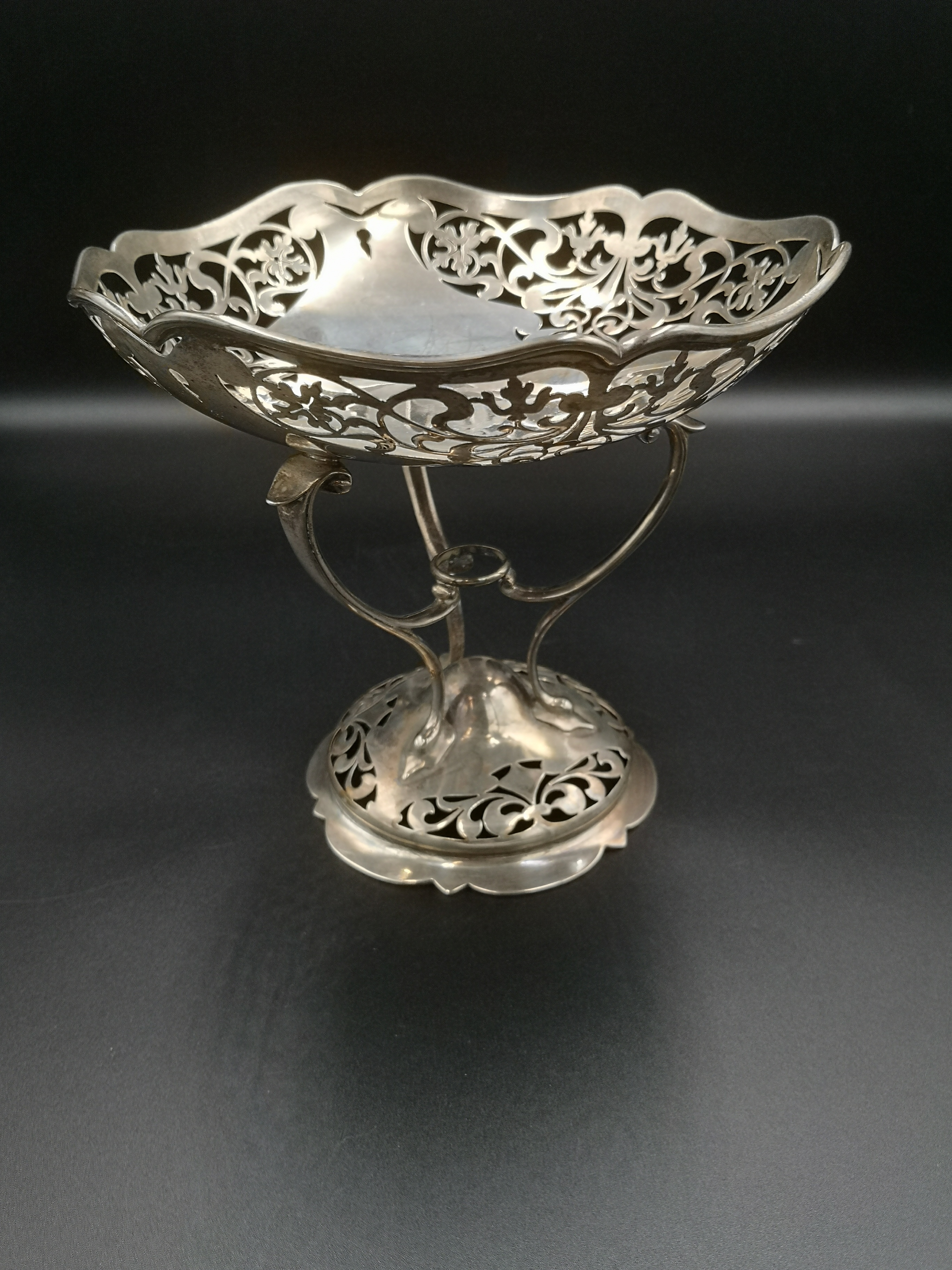 Pierced silver bowl