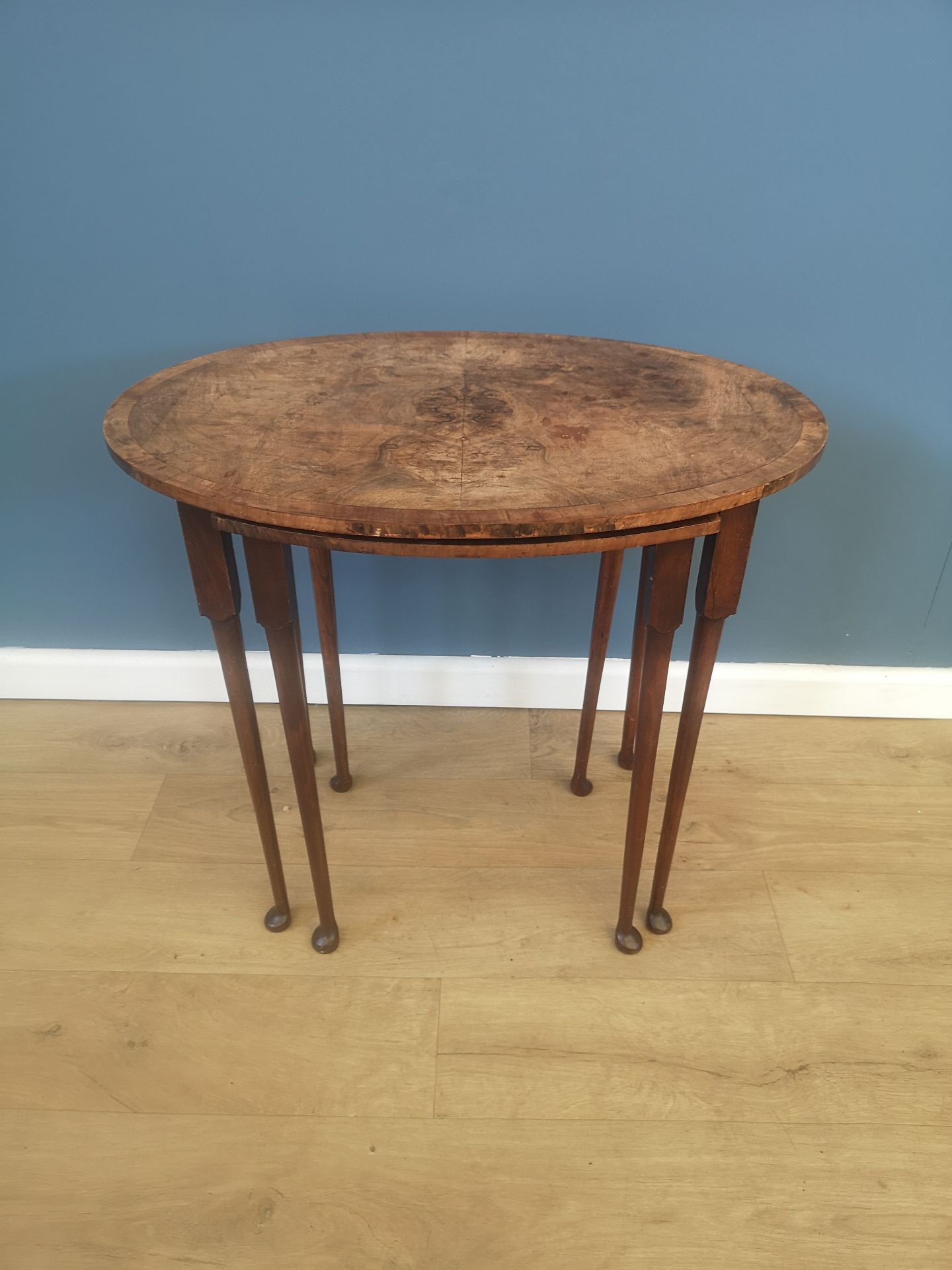 19th century mahogany nest of two tables