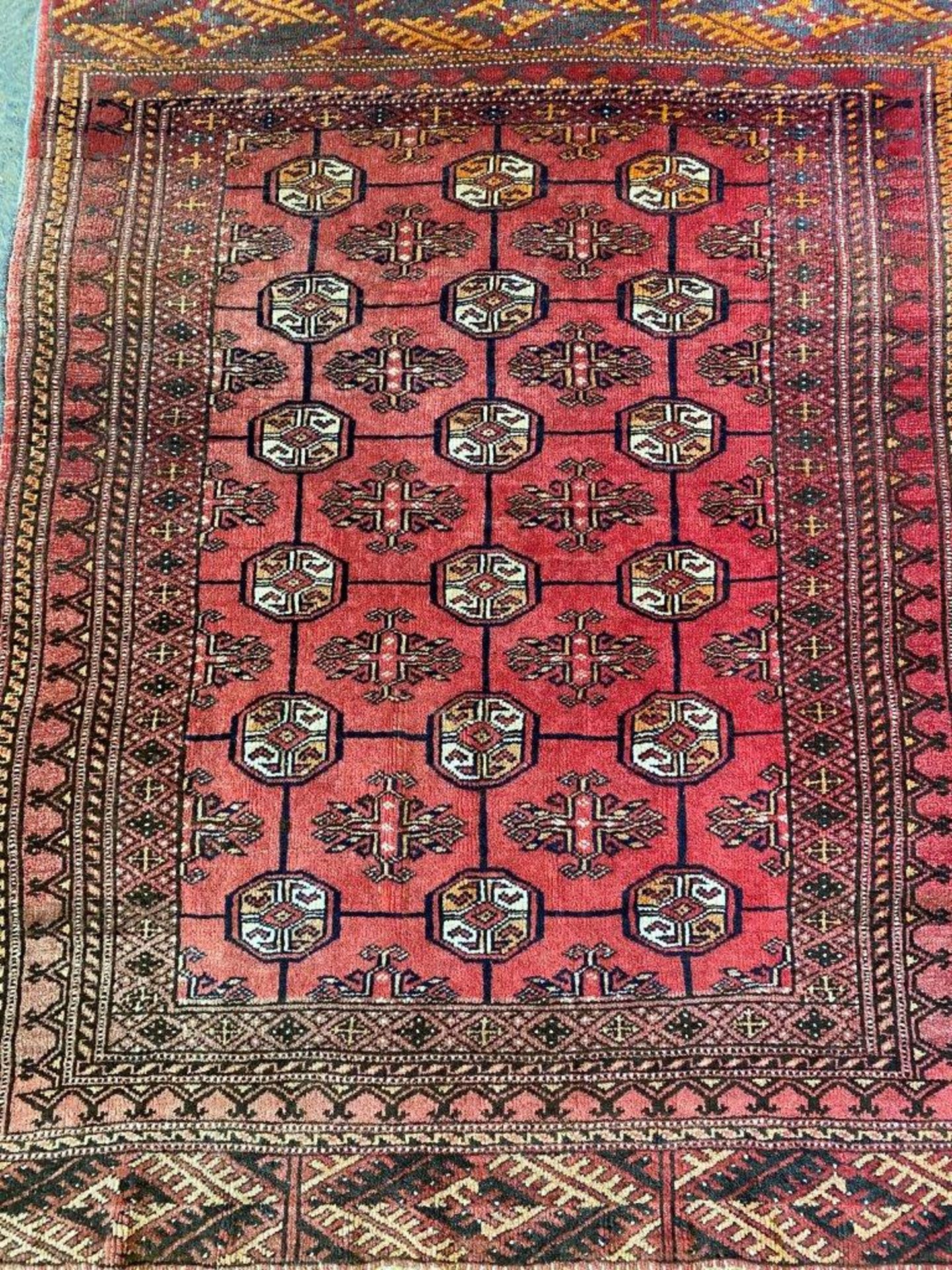 Red ground wool rug - Image 2 of 3