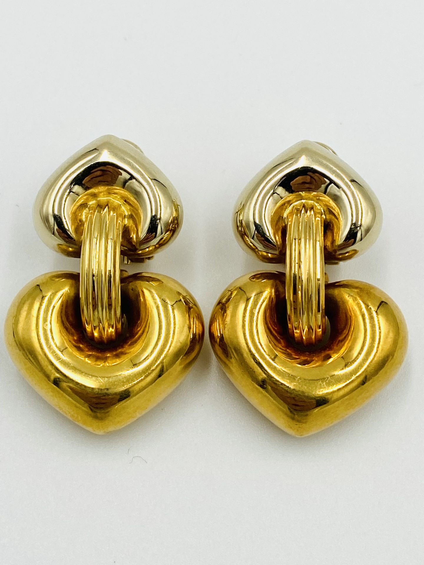 Pair of 18ct gold earrings