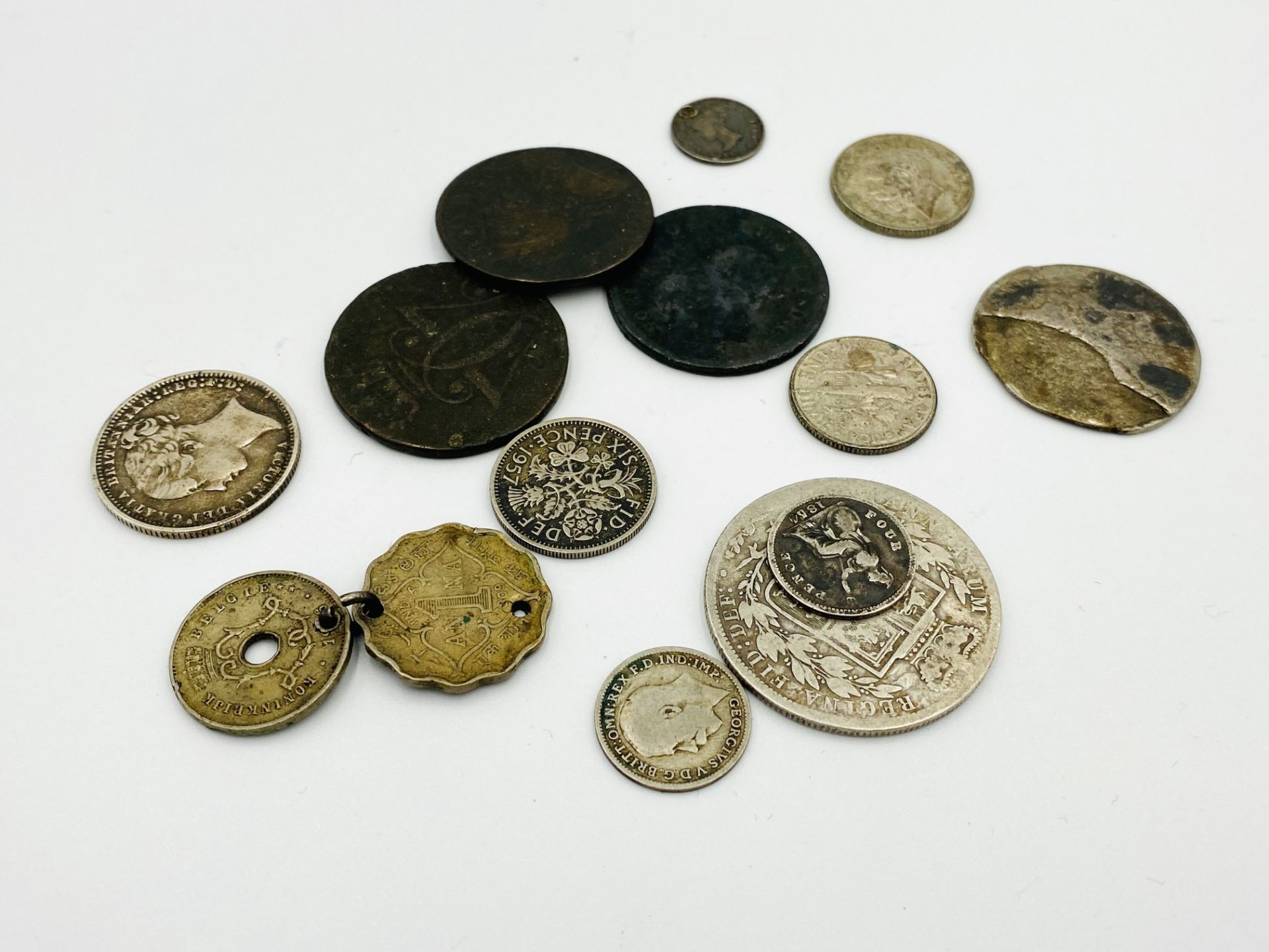 Collection of various coins