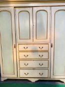 French painted pine wardrobe