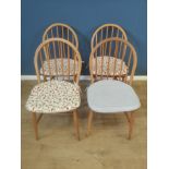 Four Ercol dining chairs