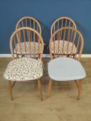 Four Ercol dining chairs