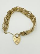 9ct gold gate bracelet