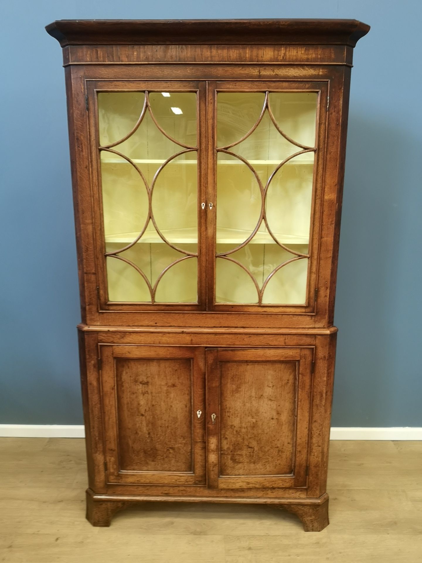 19th century oak corner cabinet