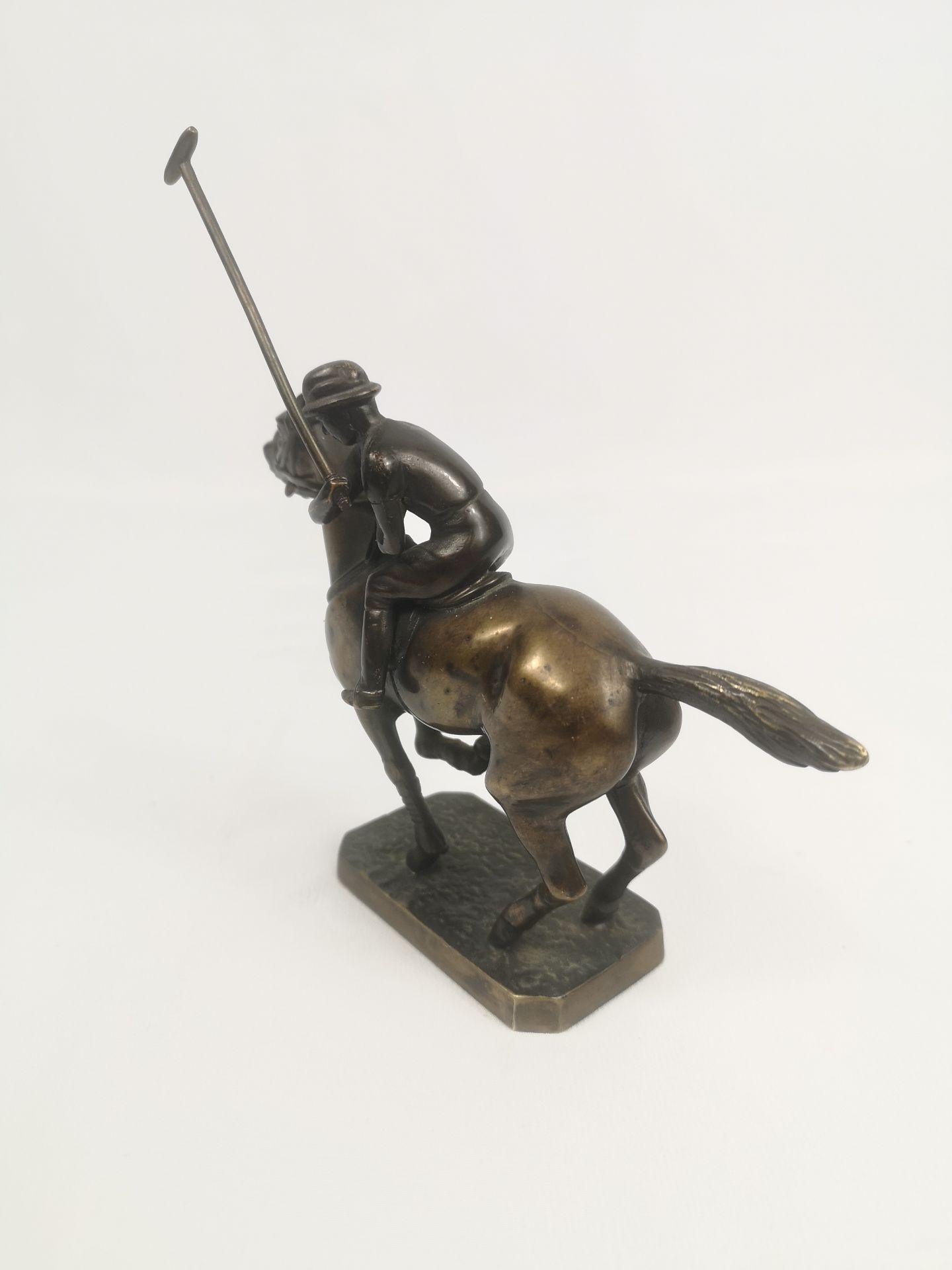 Bronze figurine of a polo player - Image 2 of 5