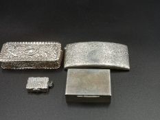 Silver card case and other items of silver