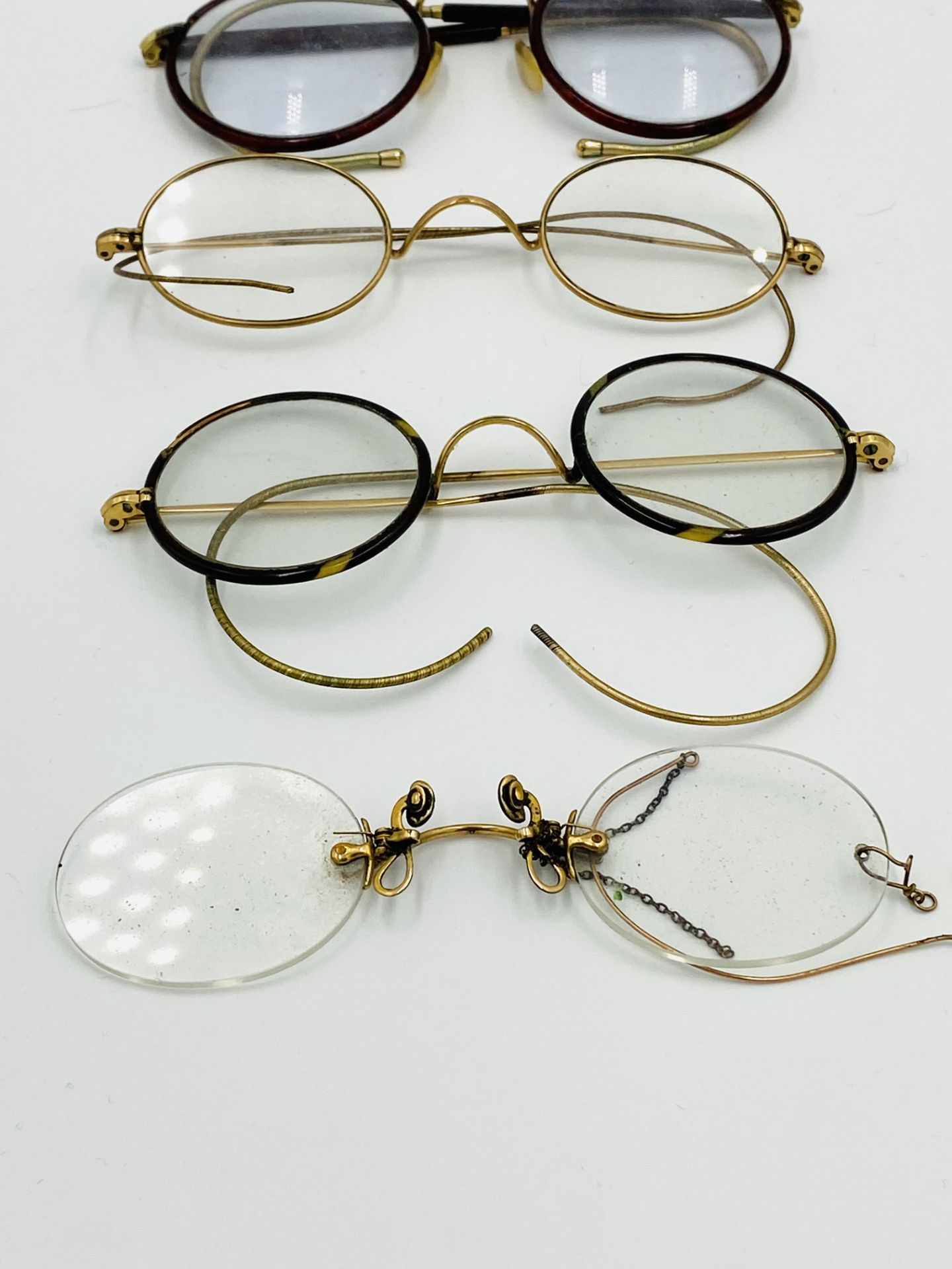Three pairs of spectacles and a pair of prince nez - Image 3 of 3