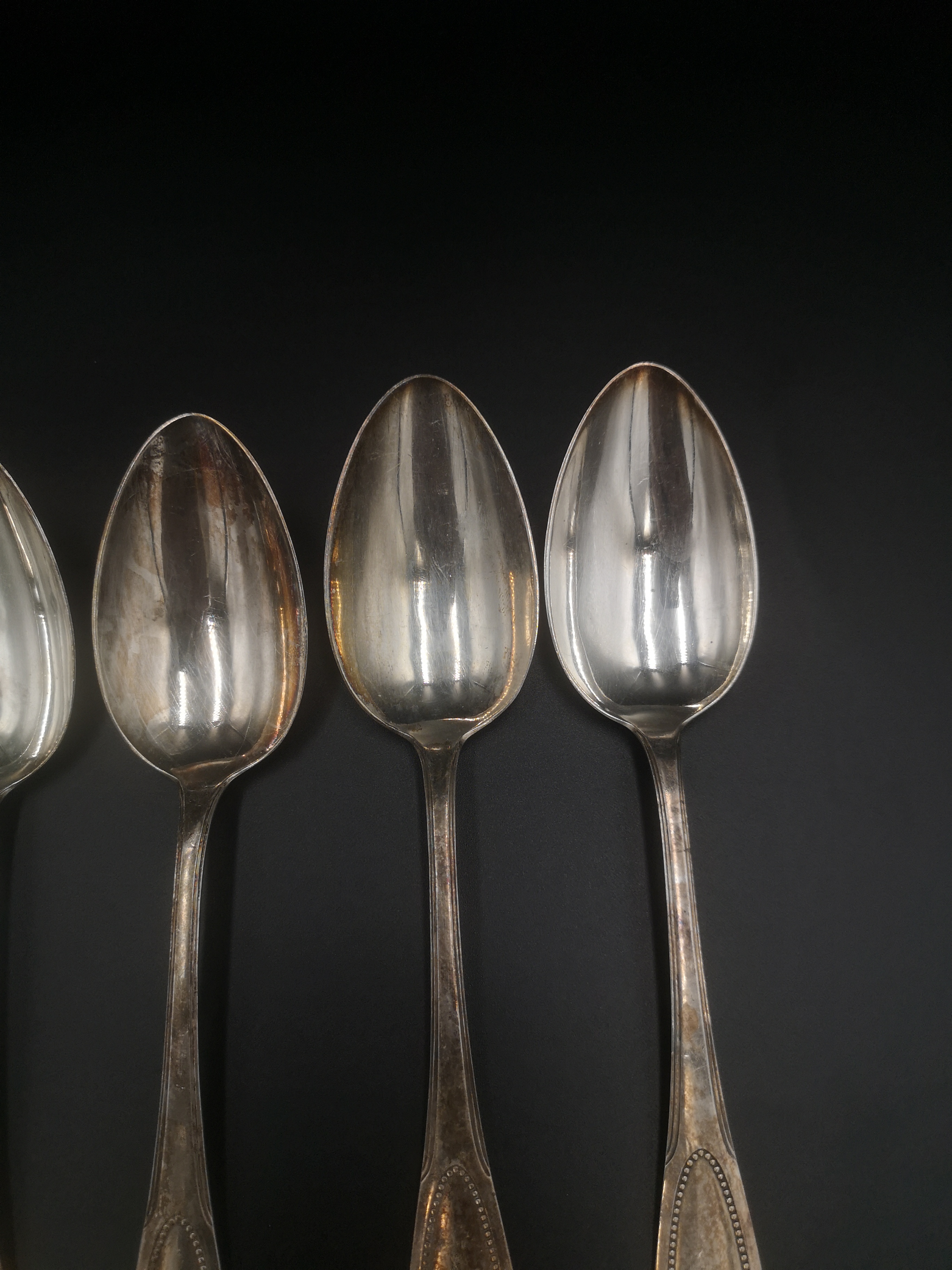 Six silver dessert spoons - Image 2 of 5