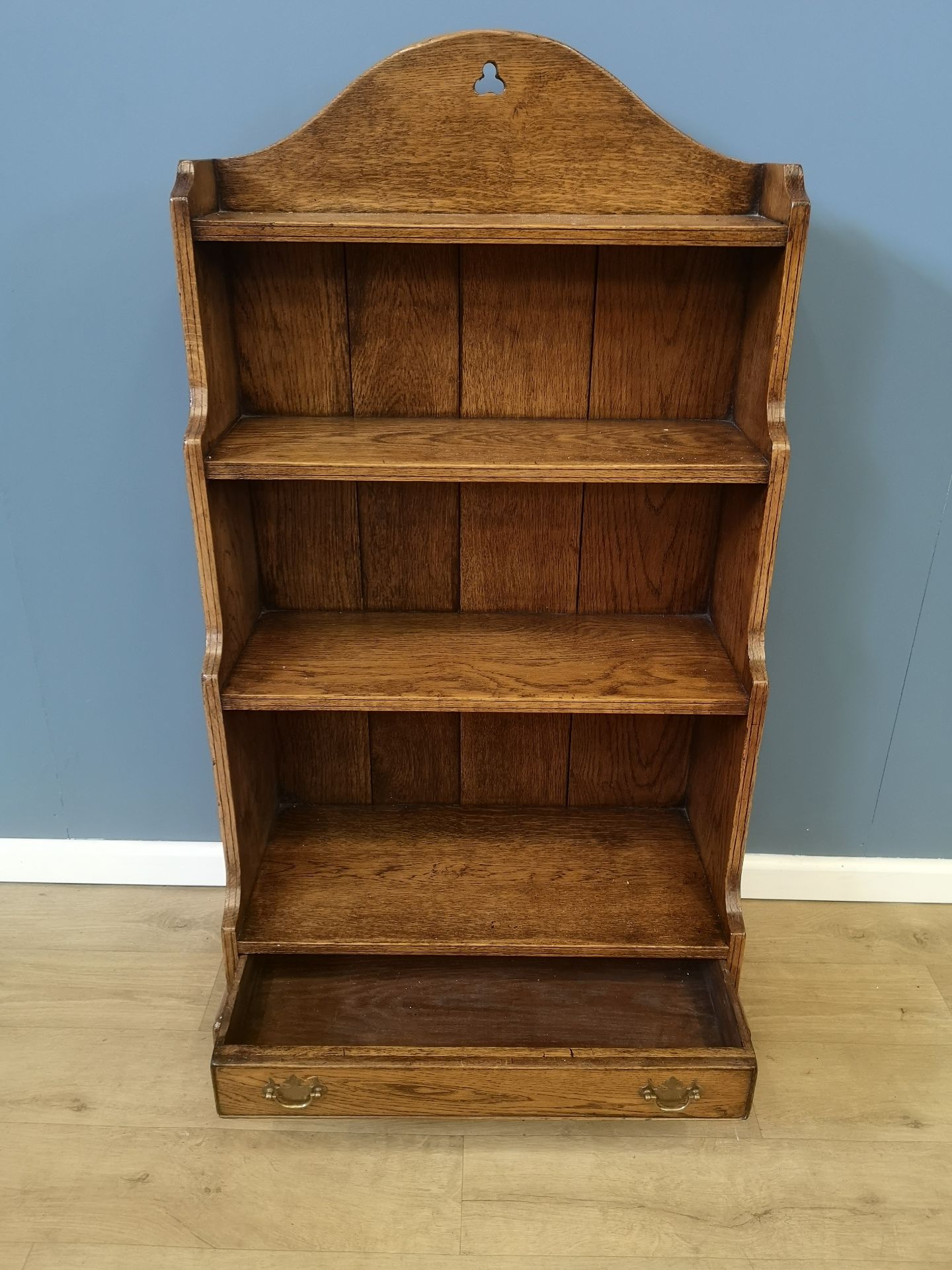 Oak waterfall bookcase - Image 5 of 5