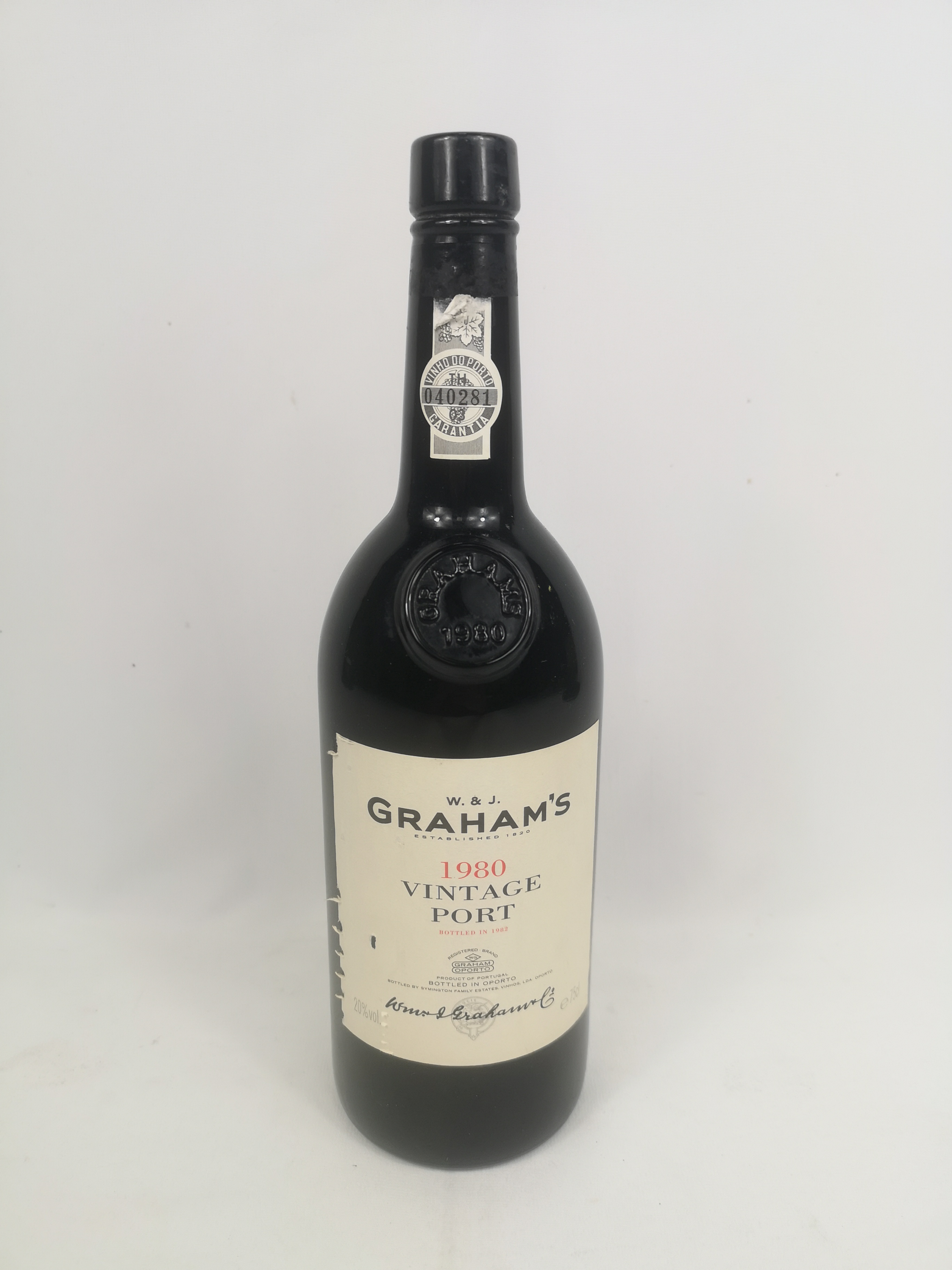 Bottle of Graham's 1980 vintage port