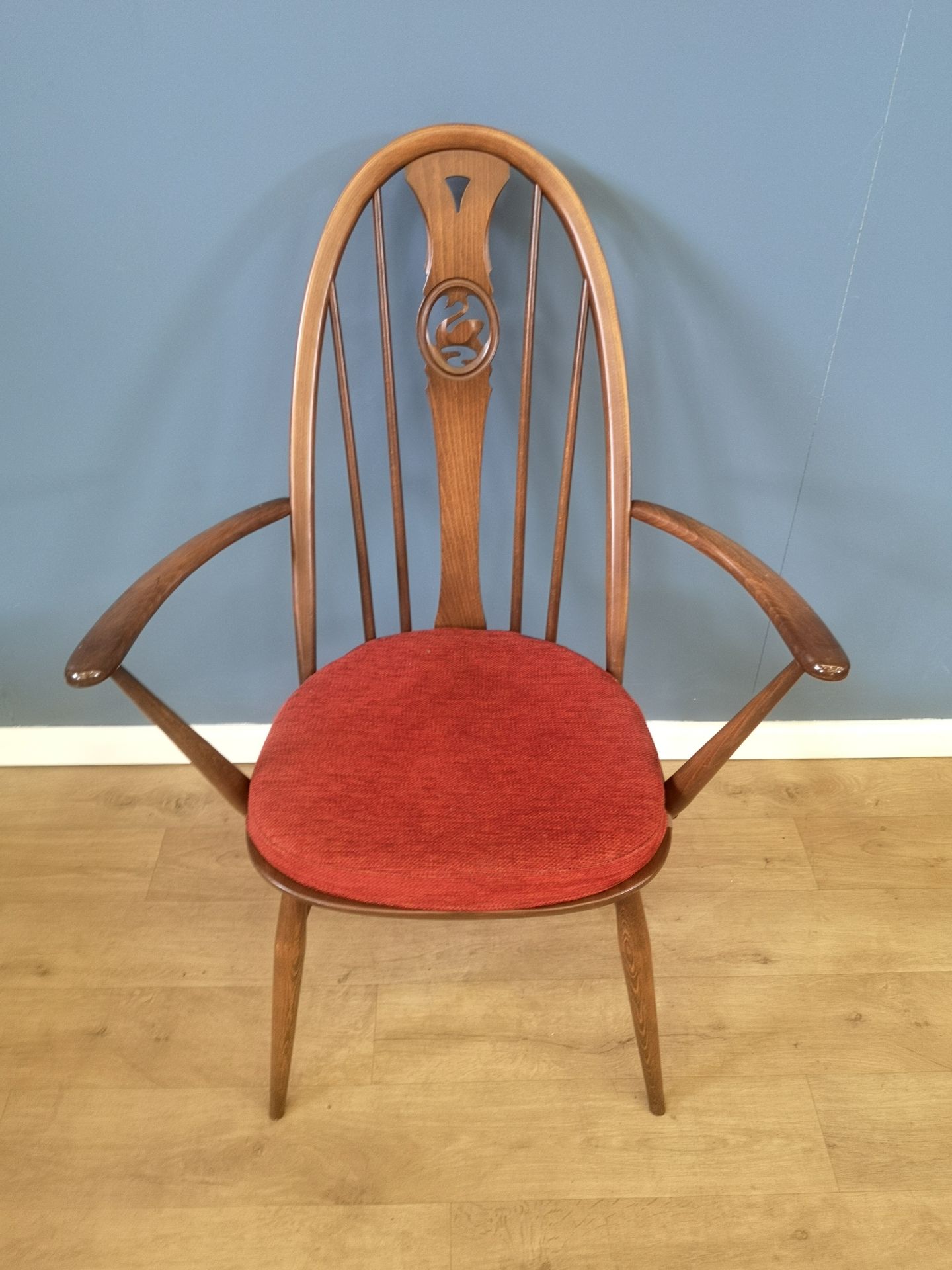 Six Ercol dining chairs - Image 3 of 5