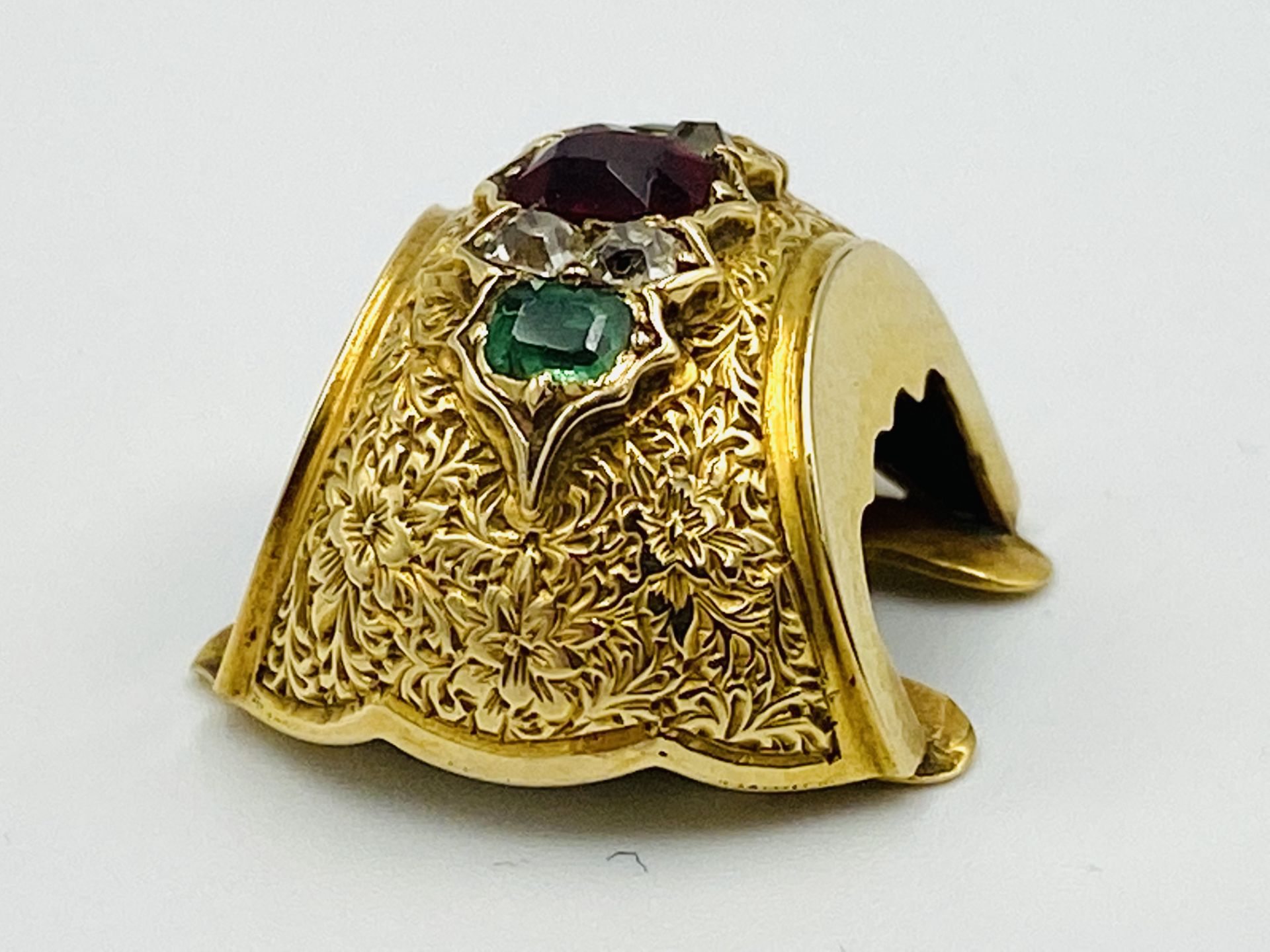 Emerald, diamond and ruby slide - Image 3 of 4