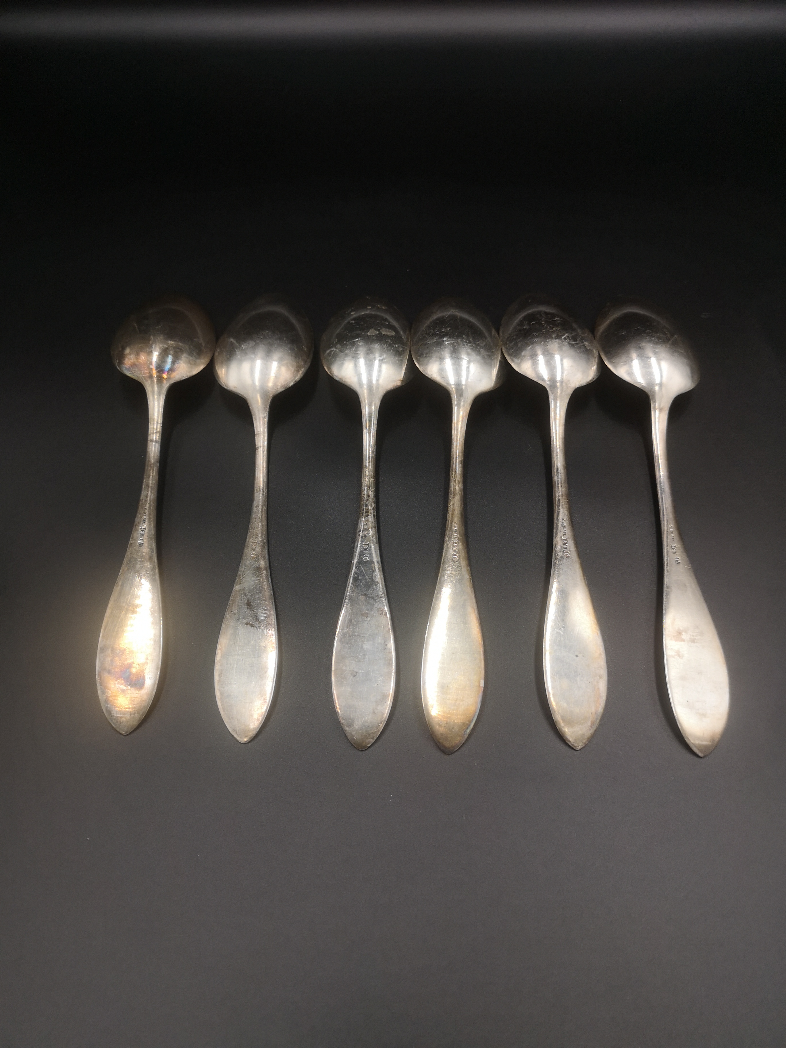 Six silver dessert spoons - Image 4 of 5