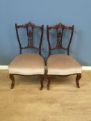 Pair of mahogany bedroom chairs